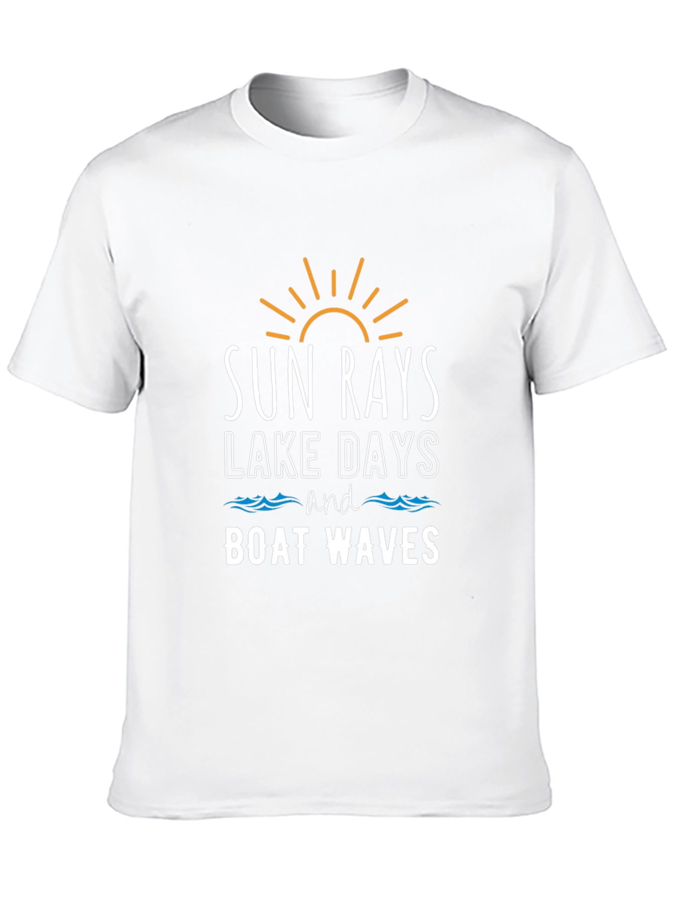 Sun Rays Lake Days Boat Waves Graphic Tee