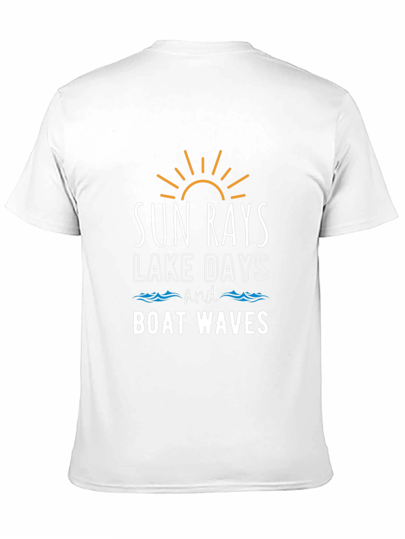 Sun Rays Lake Days Boat Waves Graphic Tee