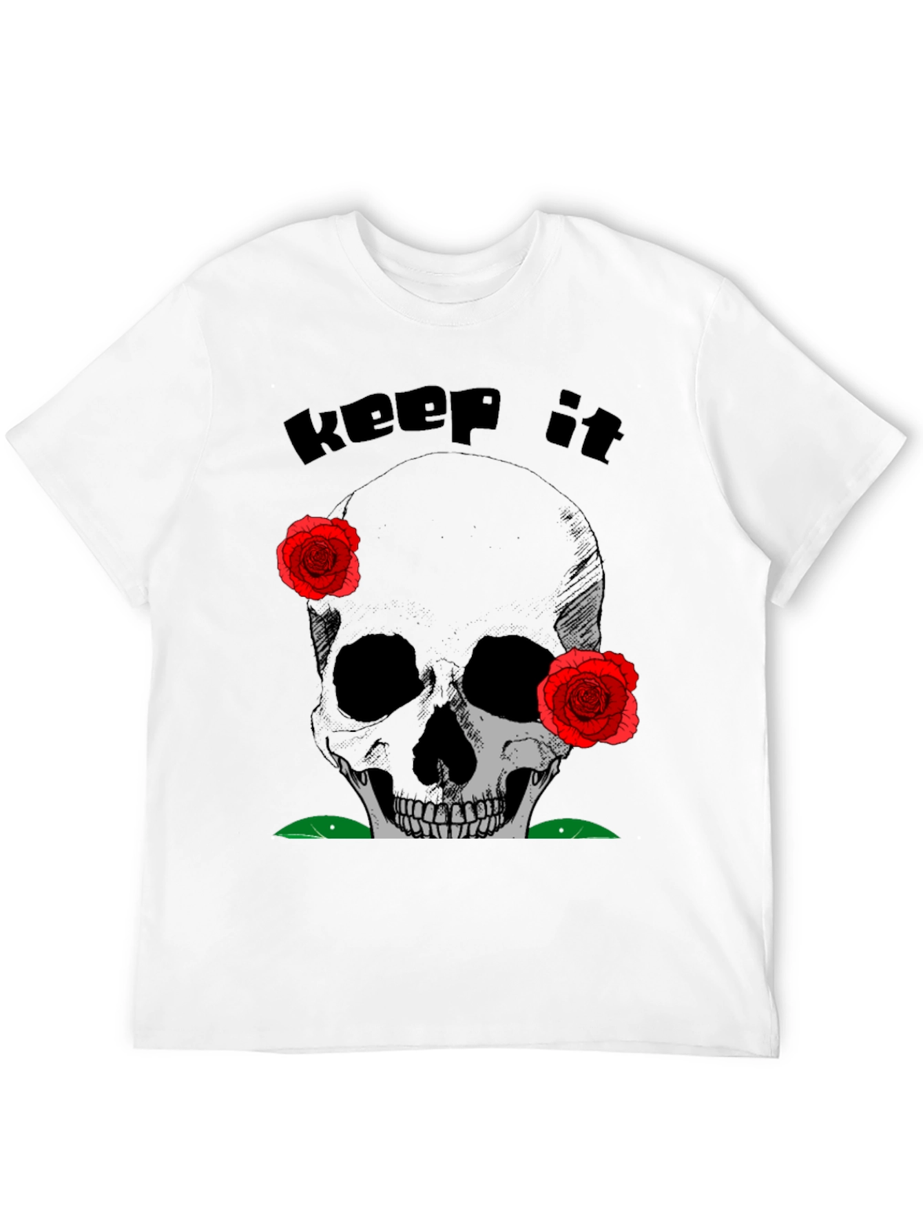 Skull & Roses Graphic Tee - Keep It Spooky