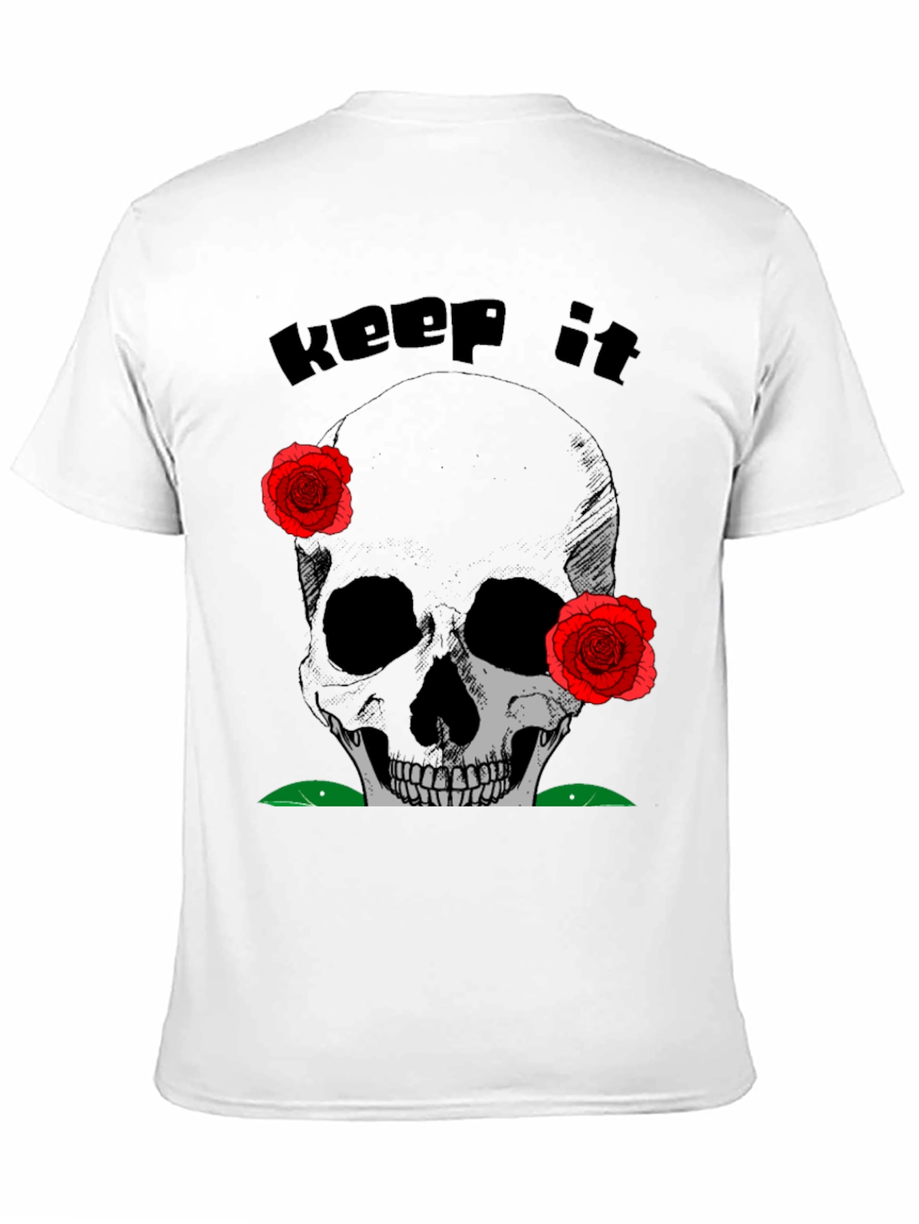 Skull & Roses Graphic Tee - Keep It Spooky