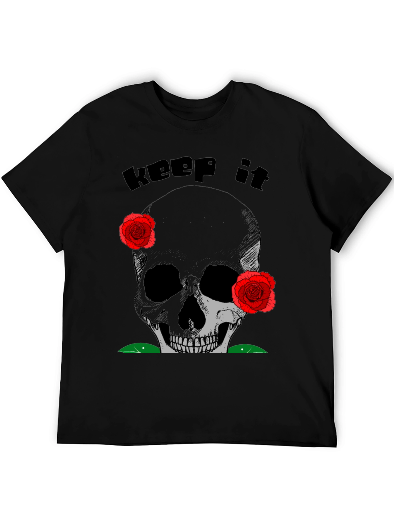 Skull & Roses Graphic Tee - Keep It Spooky