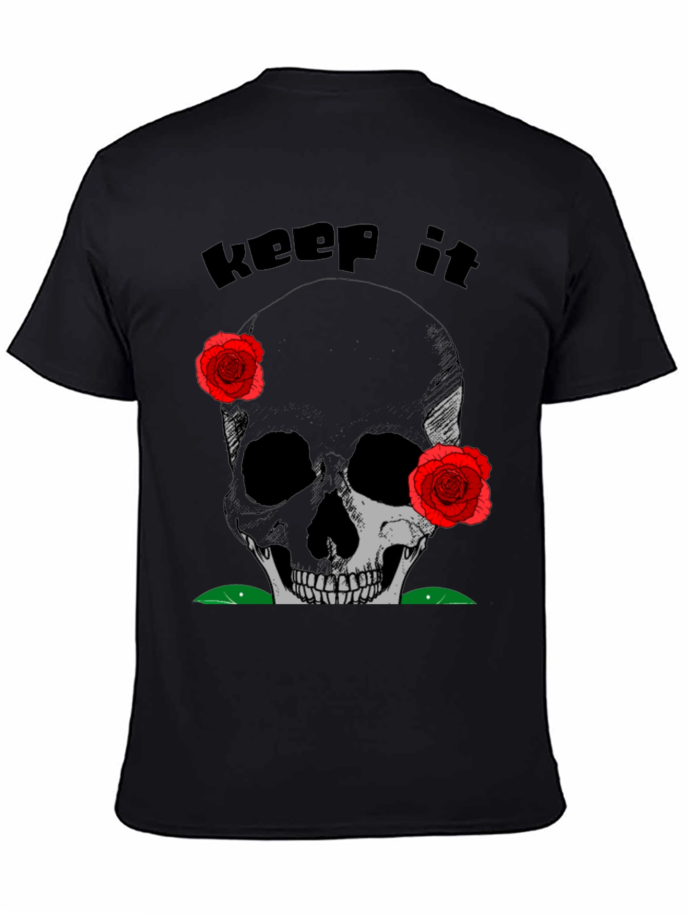 Skull & Roses Graphic Tee - Keep It Spooky
