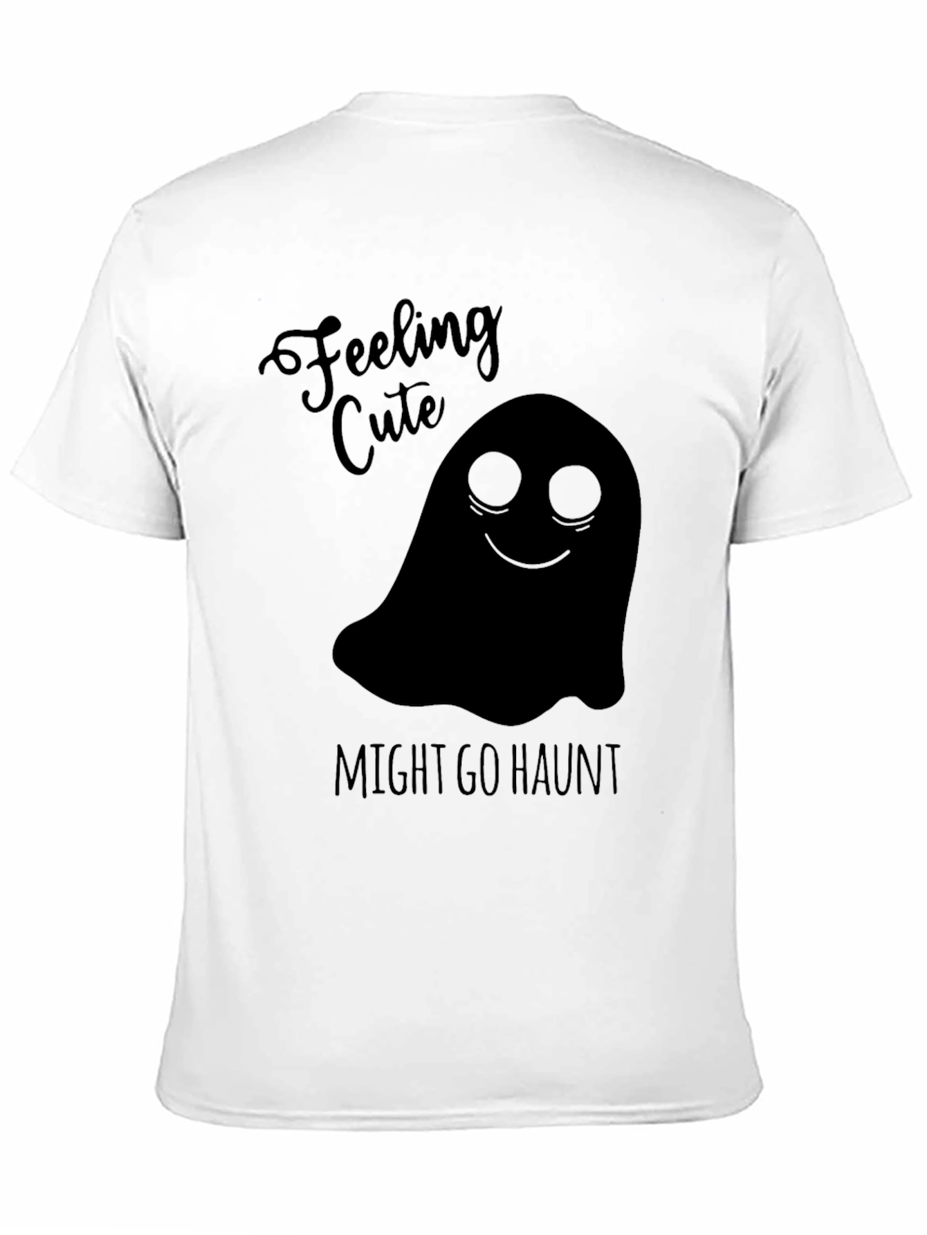 Feeling Cute Ghost Graphic Tee - Halloween Shirt
