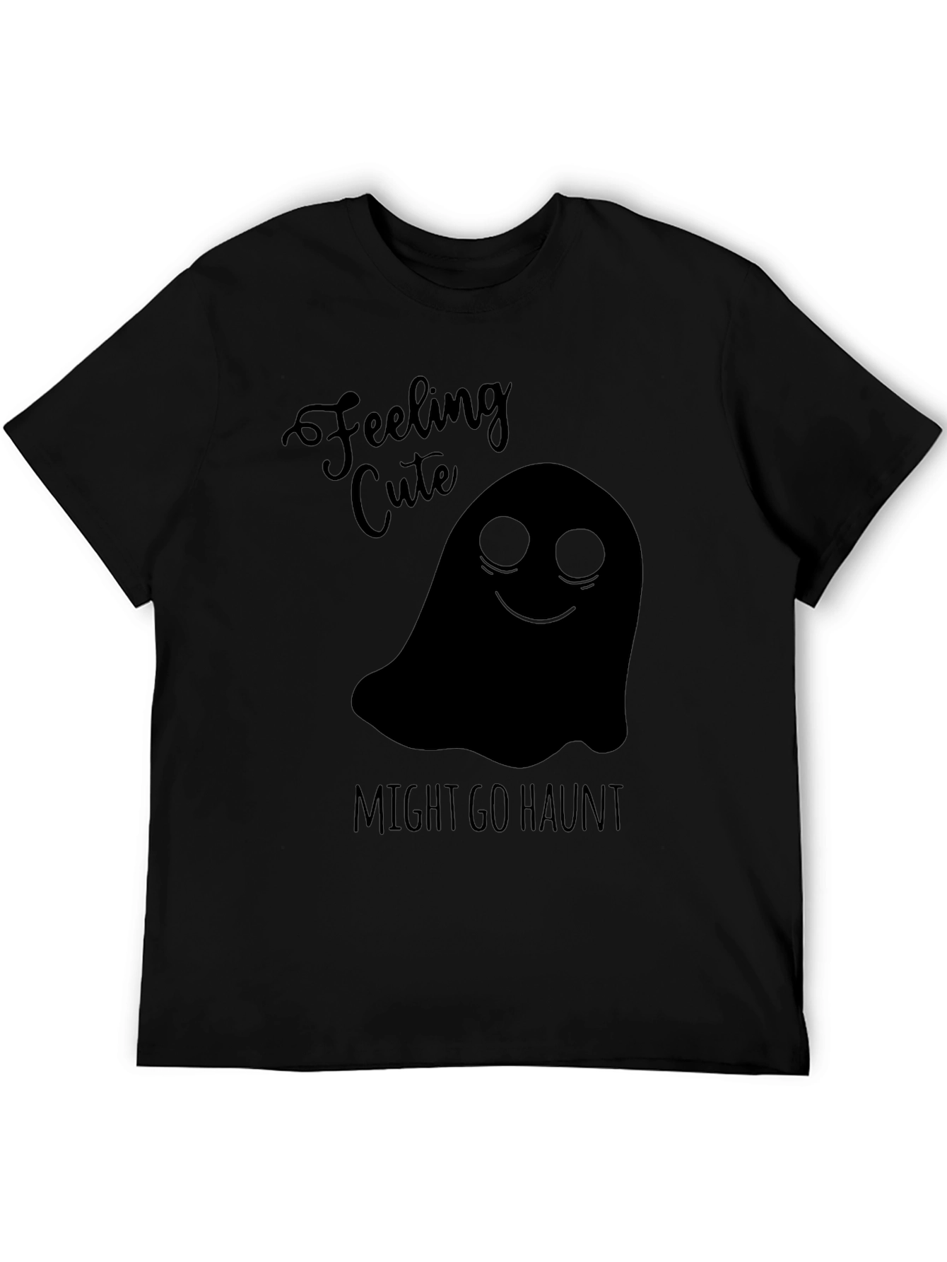 Feeling Cute Ghost Graphic Tee - Halloween Shirt