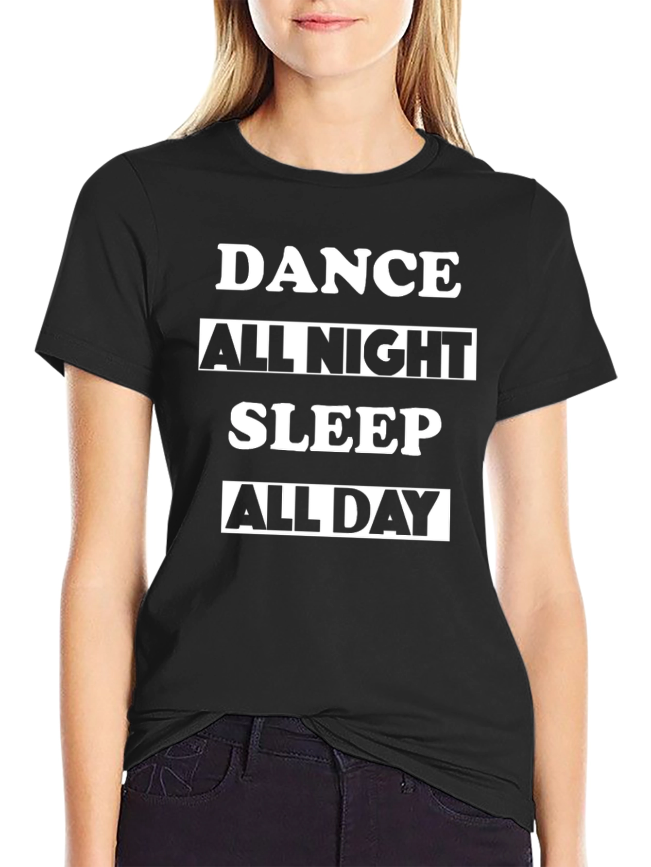Dance All Night Sleep All Day Graphic Tee