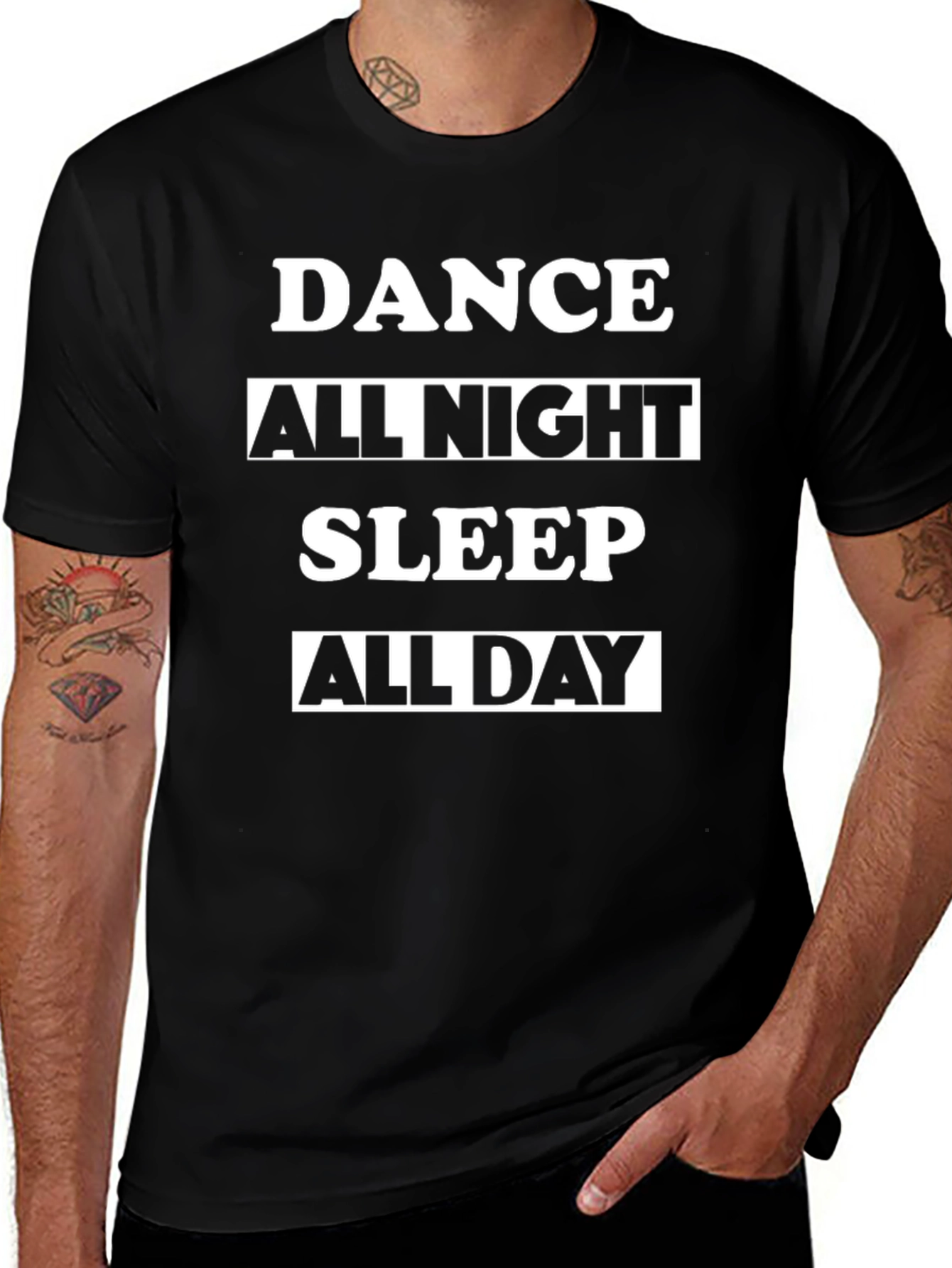 Dance All Night Sleep All Day Graphic Tee