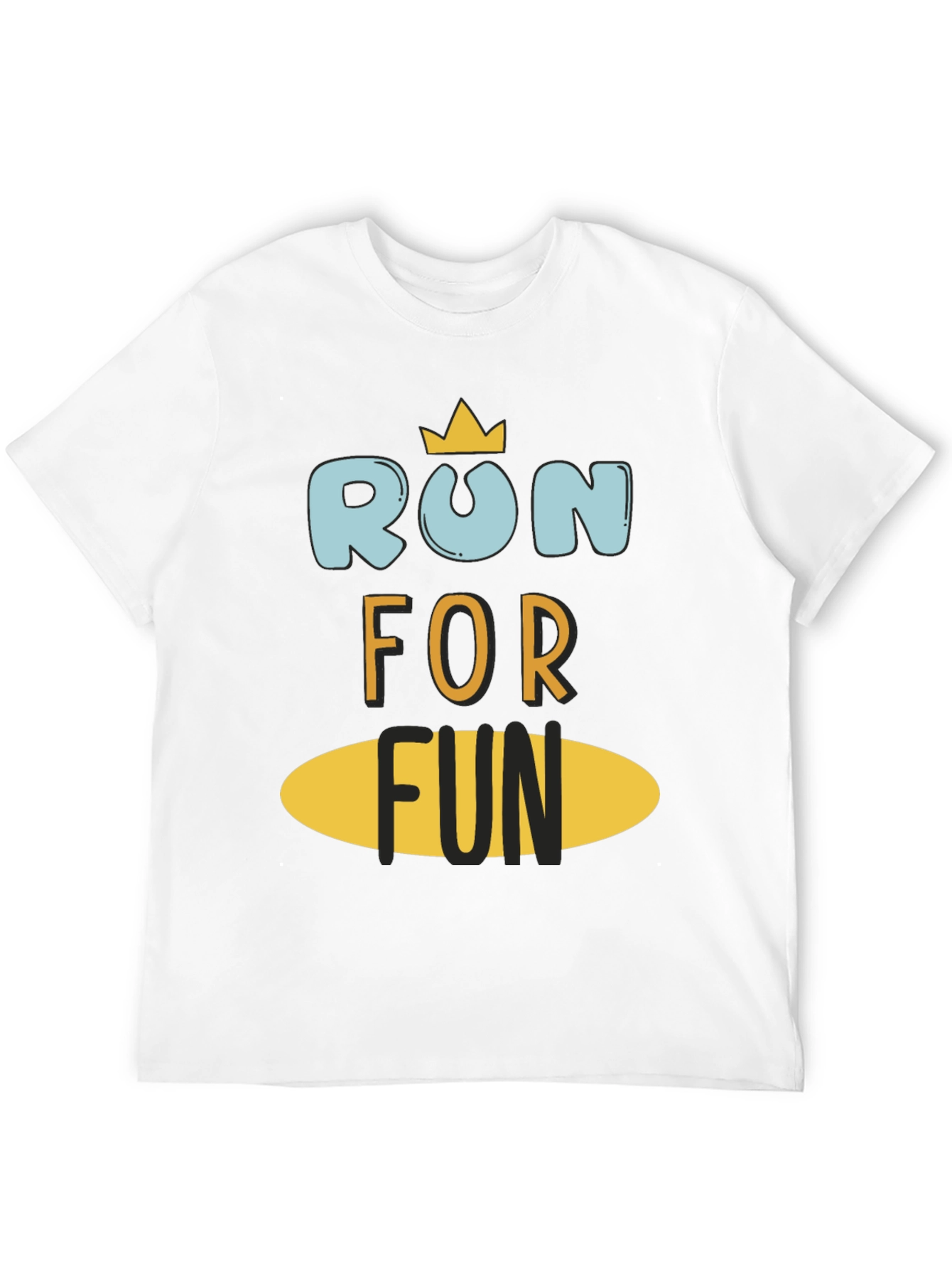 Run For Fun Black Graphic Tee