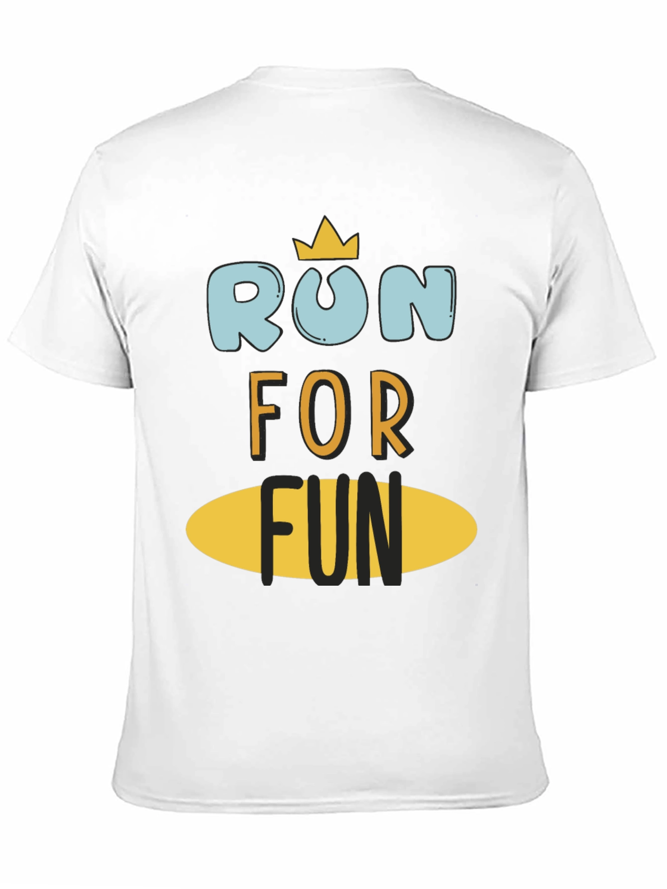 Run For Fun Black Graphic Tee