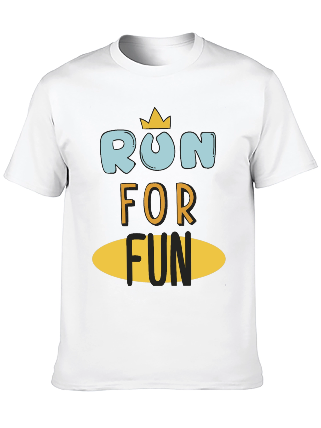 Run For Fun Black Graphic Tee