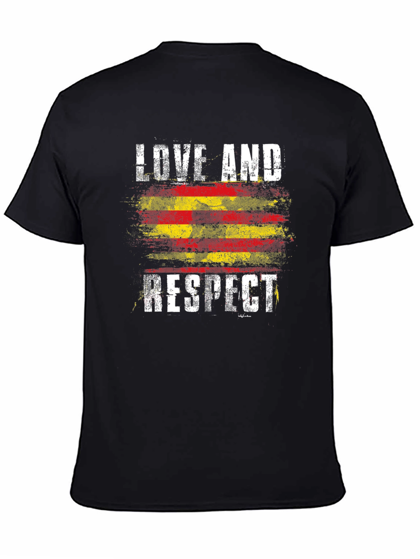 Love and Respect Graphic Tee - Catalonia Flag Style