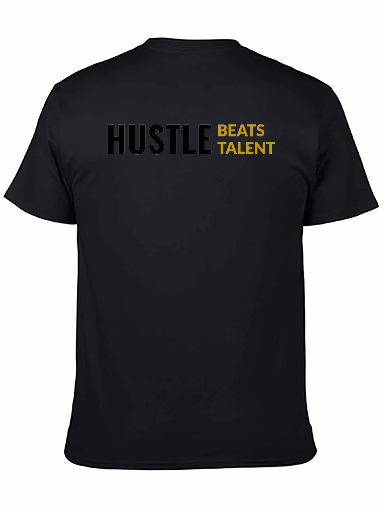 Hustle Beats Talent T-Shirt - Motivational Black Tee