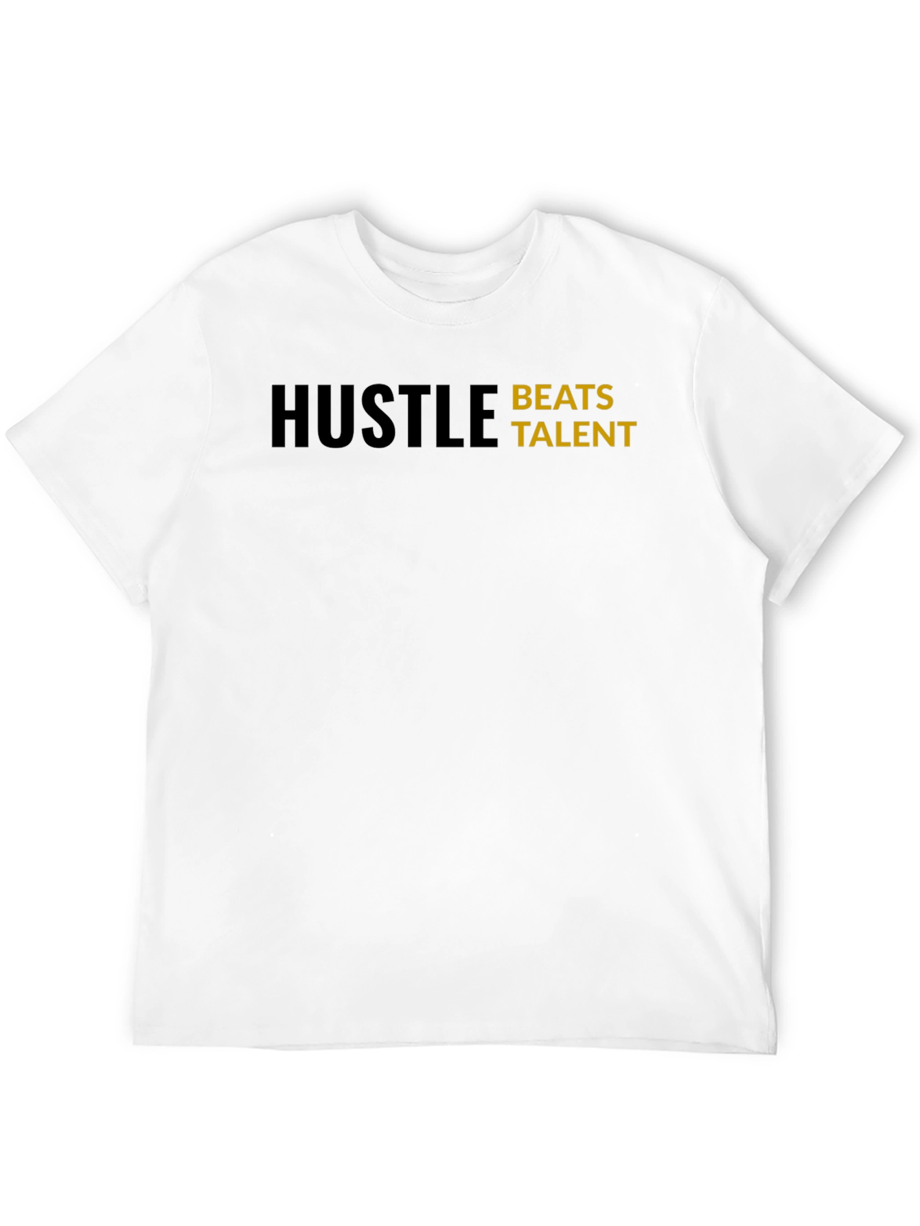 Hustle Beats Talent T-Shirt - Motivational Black Tee