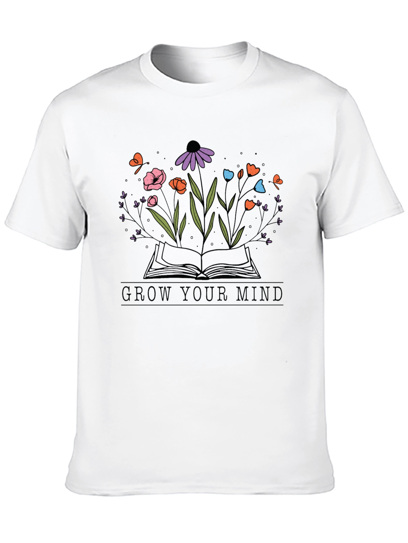 Grow Your Mind Graphic Tee - Unisex Black T-Shirt