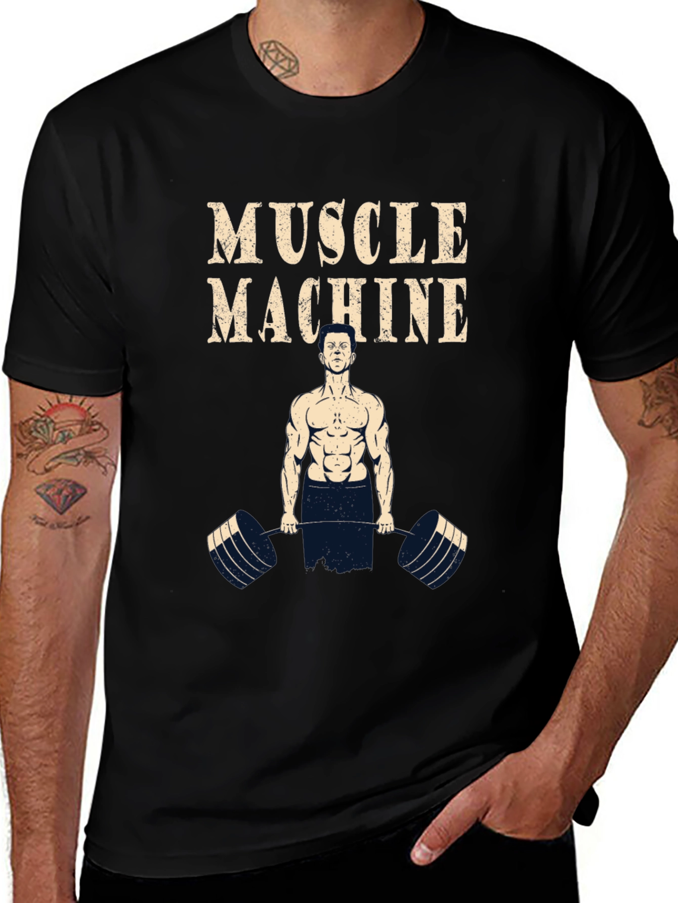 Muscle Machine Graphic T-Shirt - Gym Workout Tee