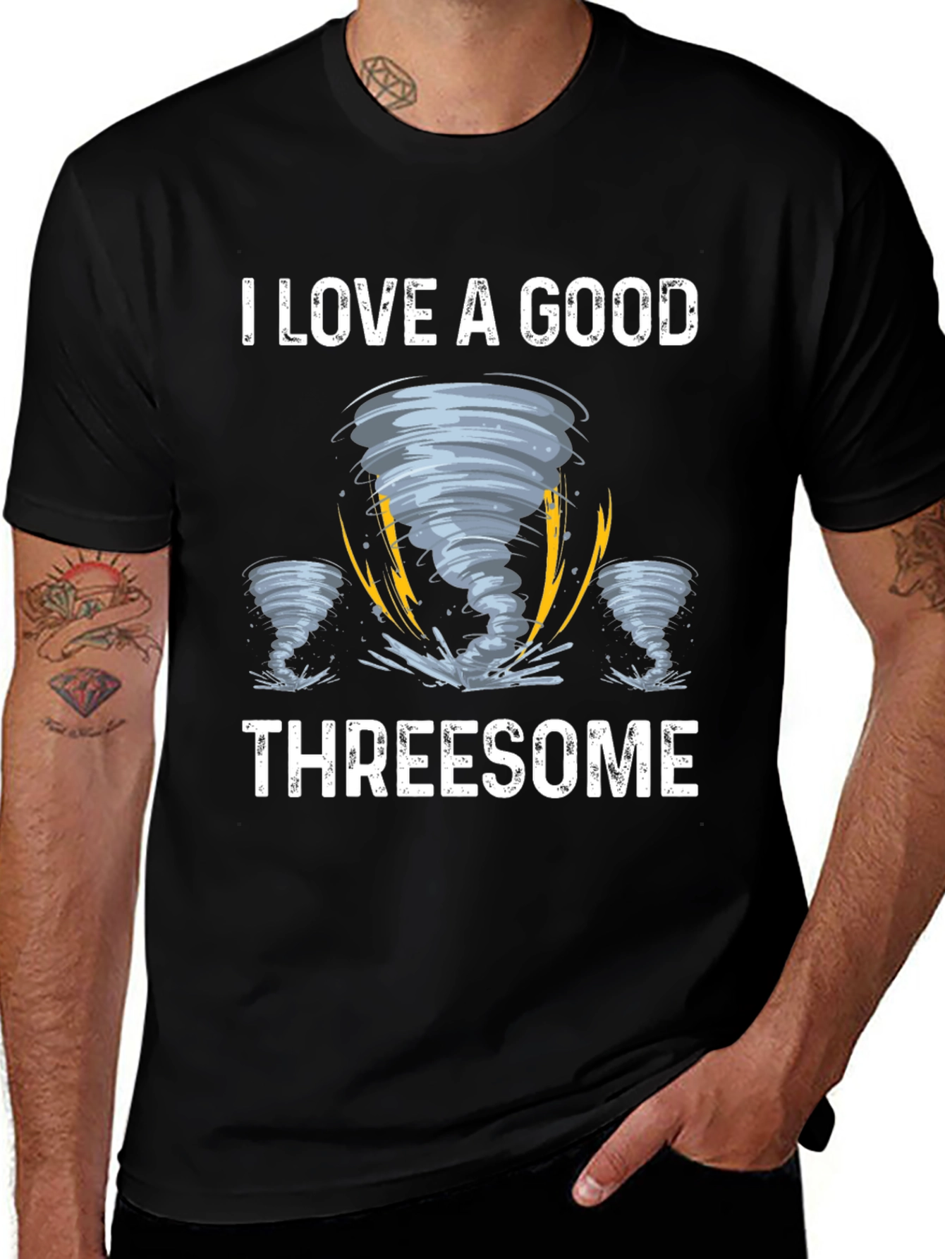 I Love A Good Threesome Tornado Graphic Tee