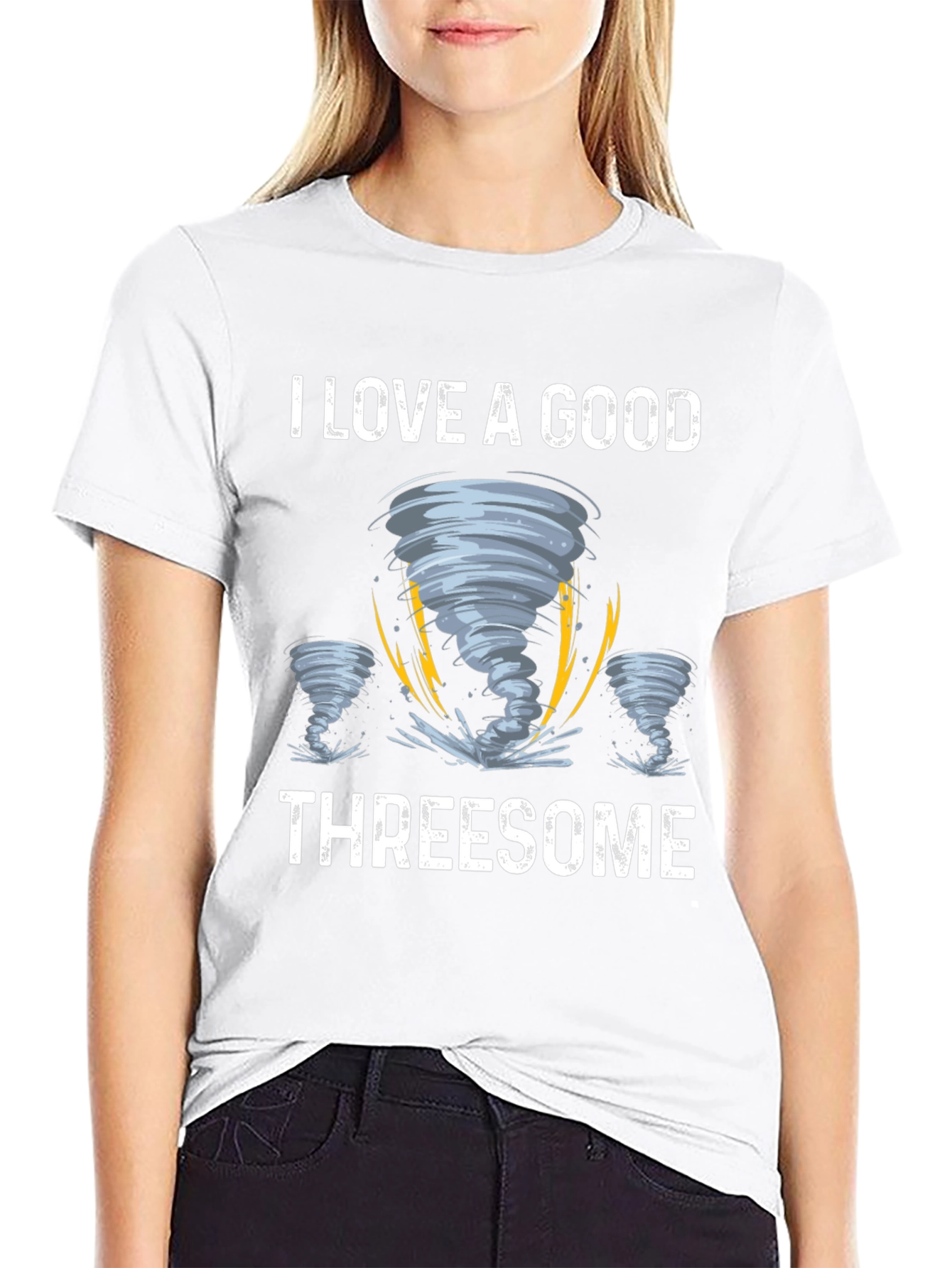 I Love A Good Threesome Tornado Graphic Tee