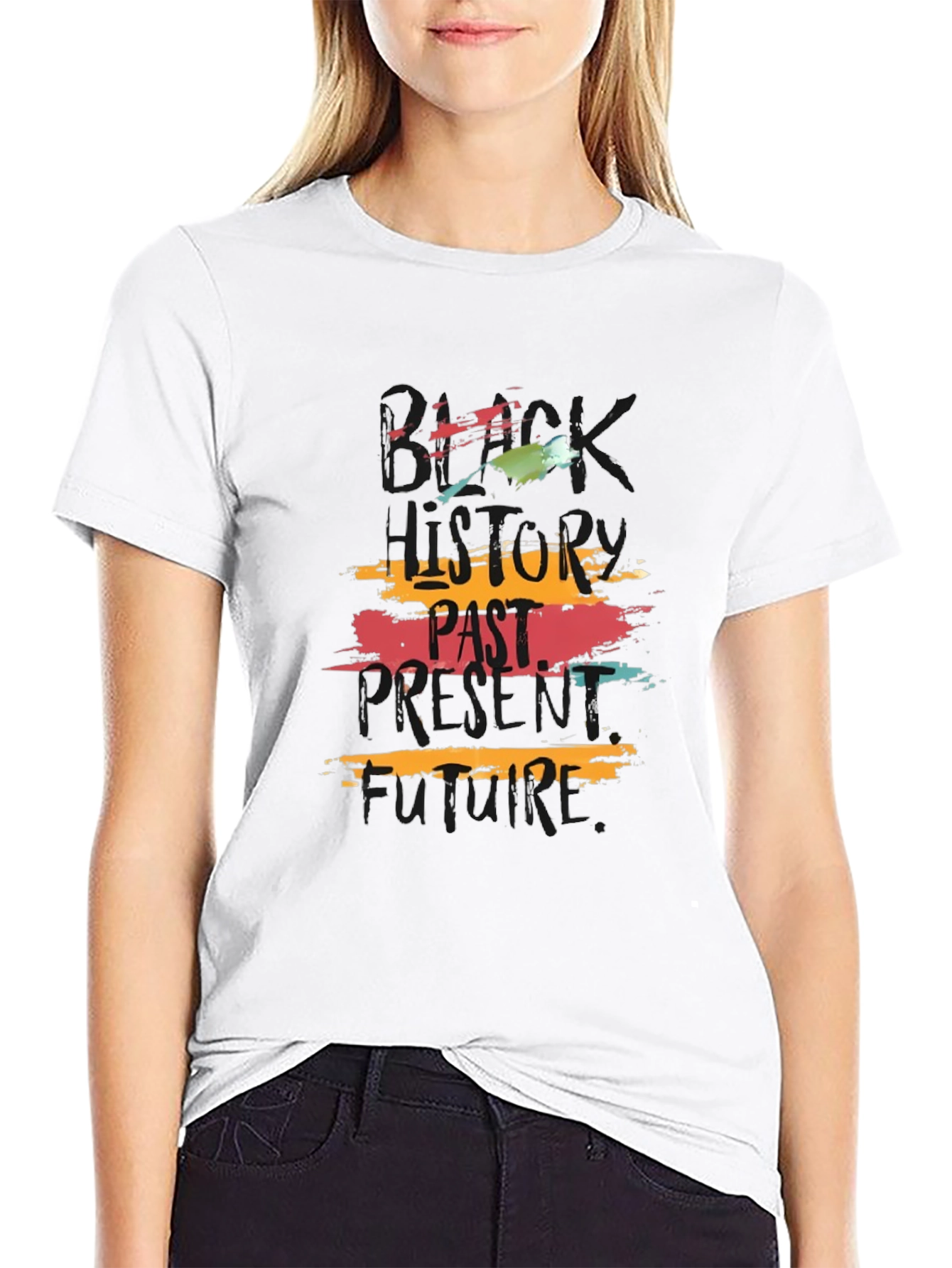 Past Present Future Graphic Tee - Black
