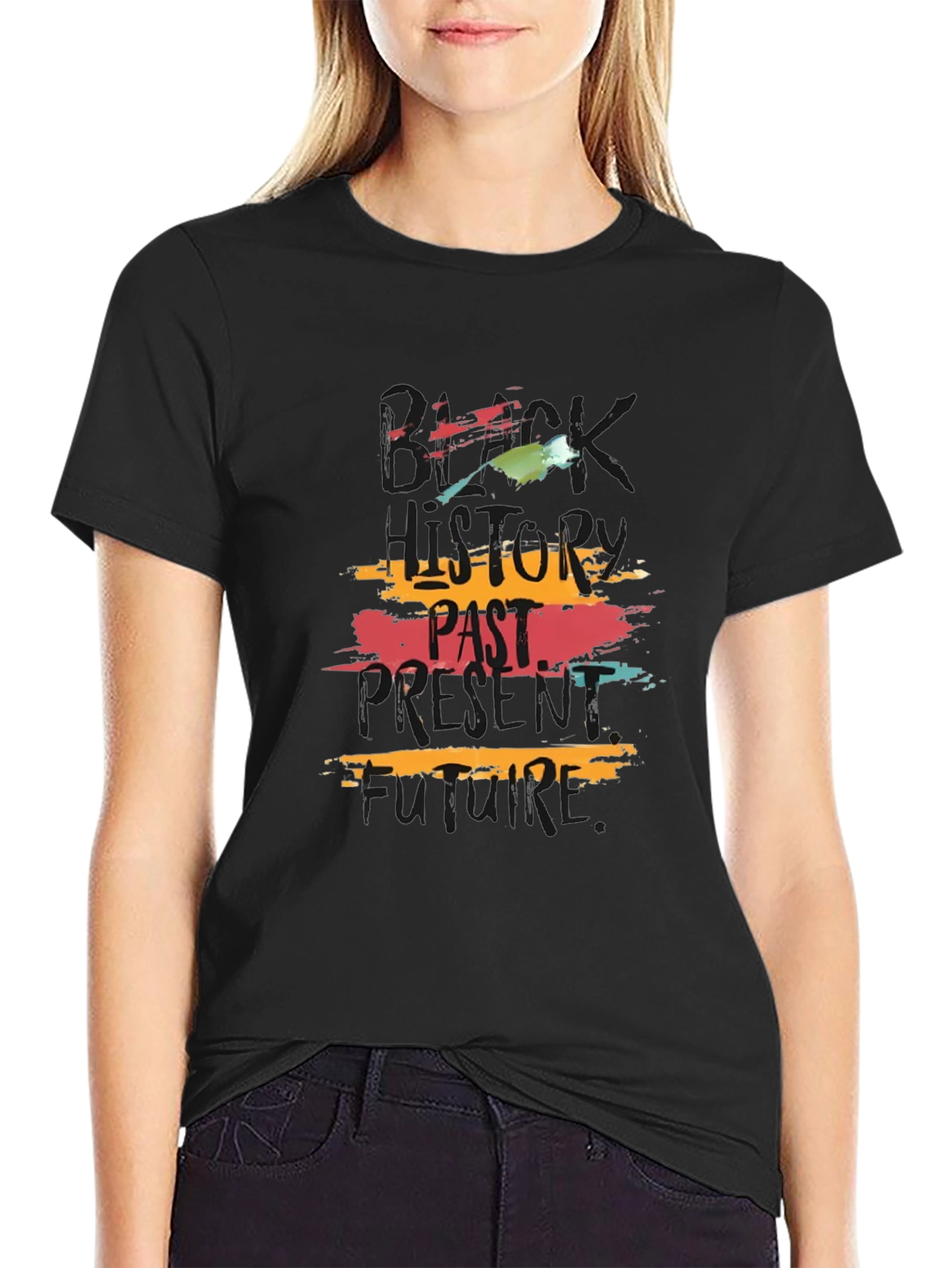 Past Present Future Graphic Tee - Black