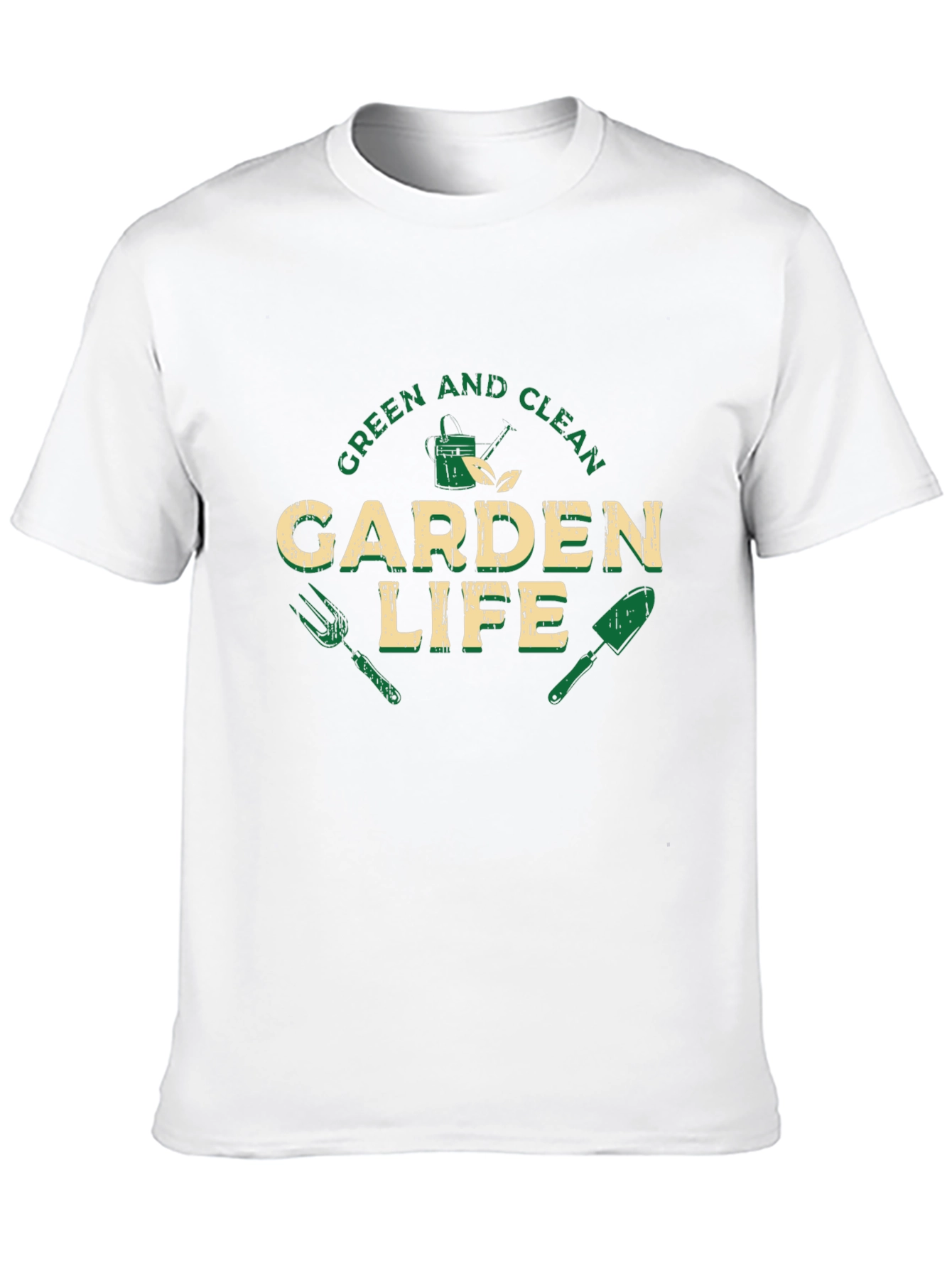 Green and Clean Garden Life Black T-Shirt