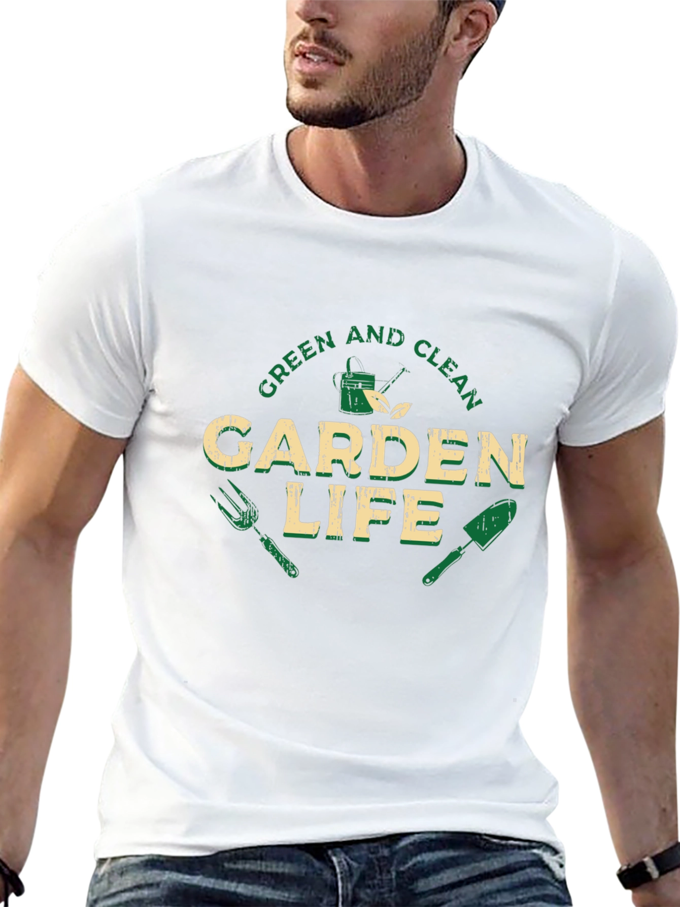 Green and Clean Garden Life Black T-Shirt