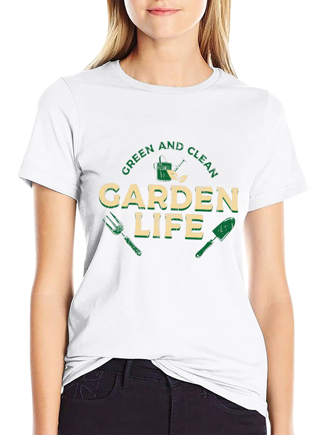 Green and Clean Garden Life Black T-Shirt