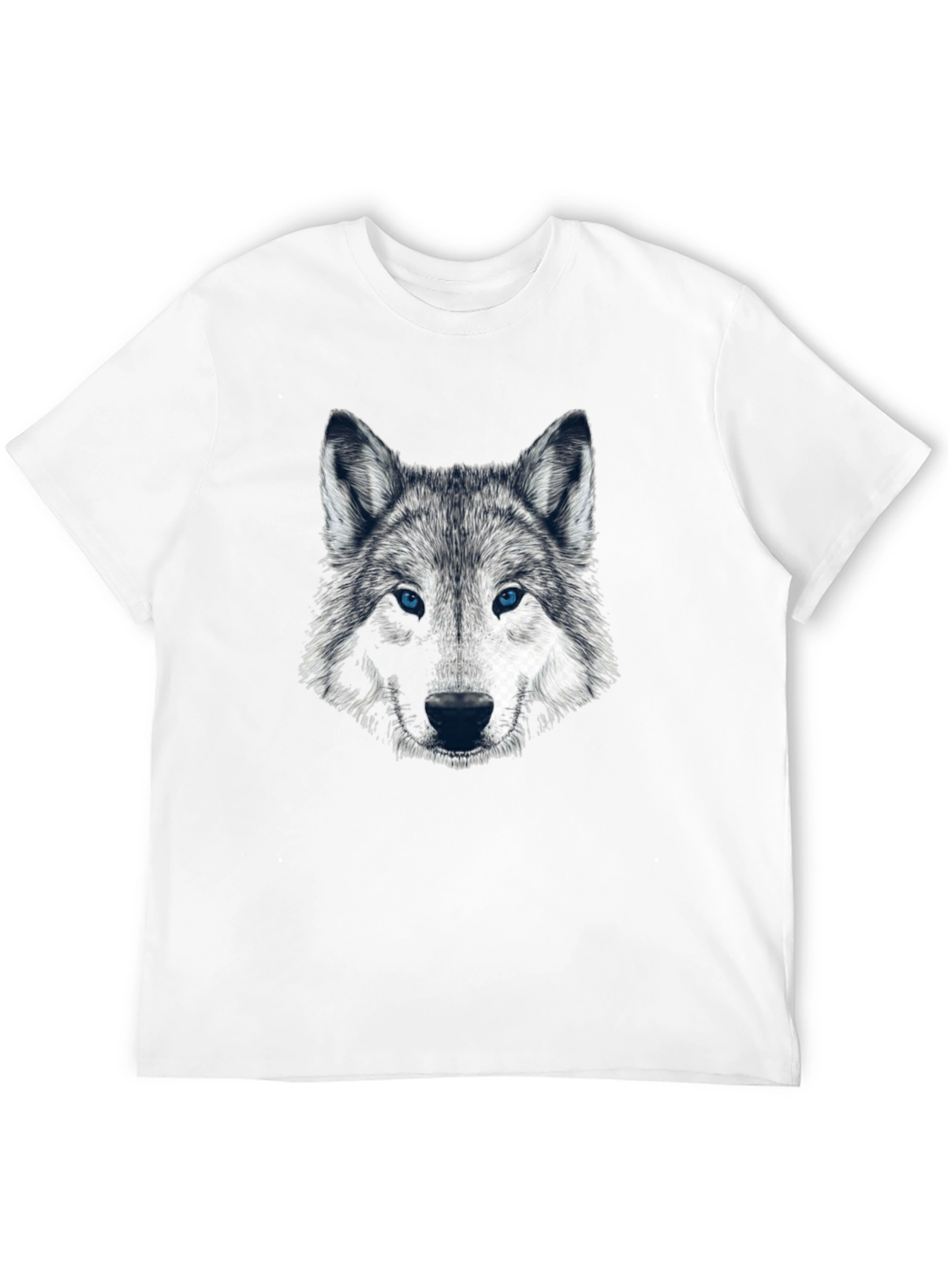 Wolf Graphic Print Black T-Shirt