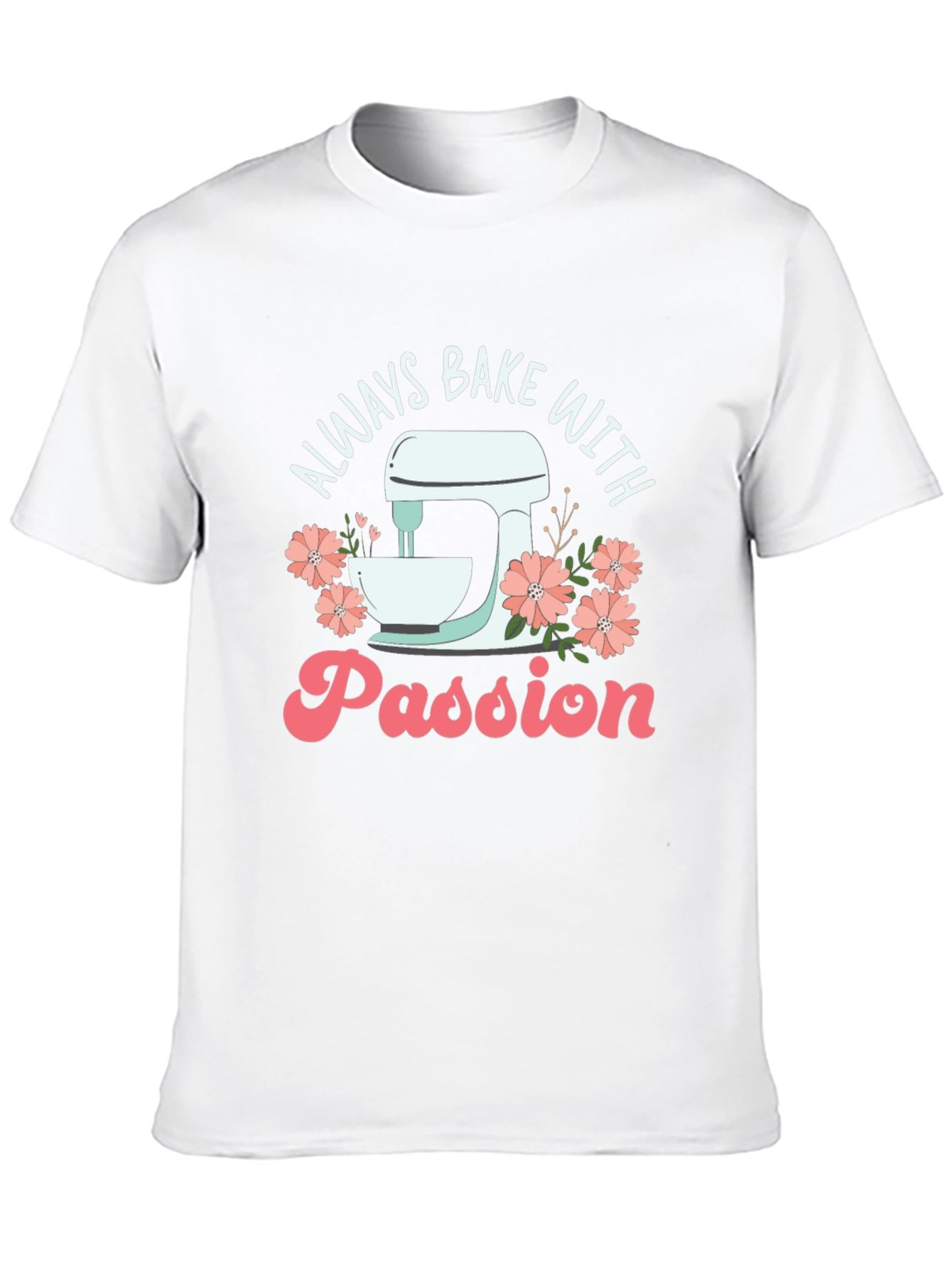 Always Bake with Passion Black Graphic Tee