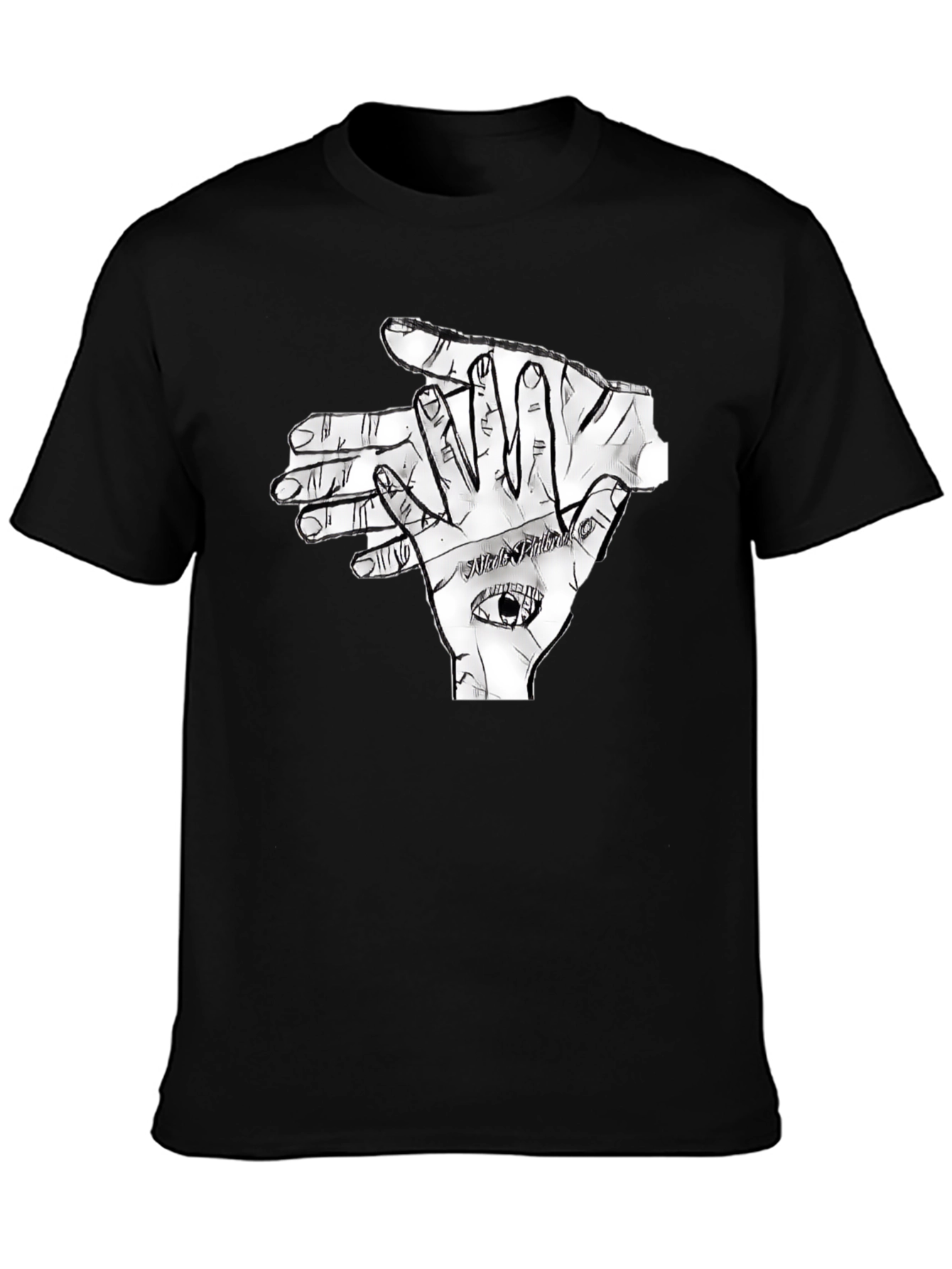 Eye Hand Graphic T-Shirt - Black