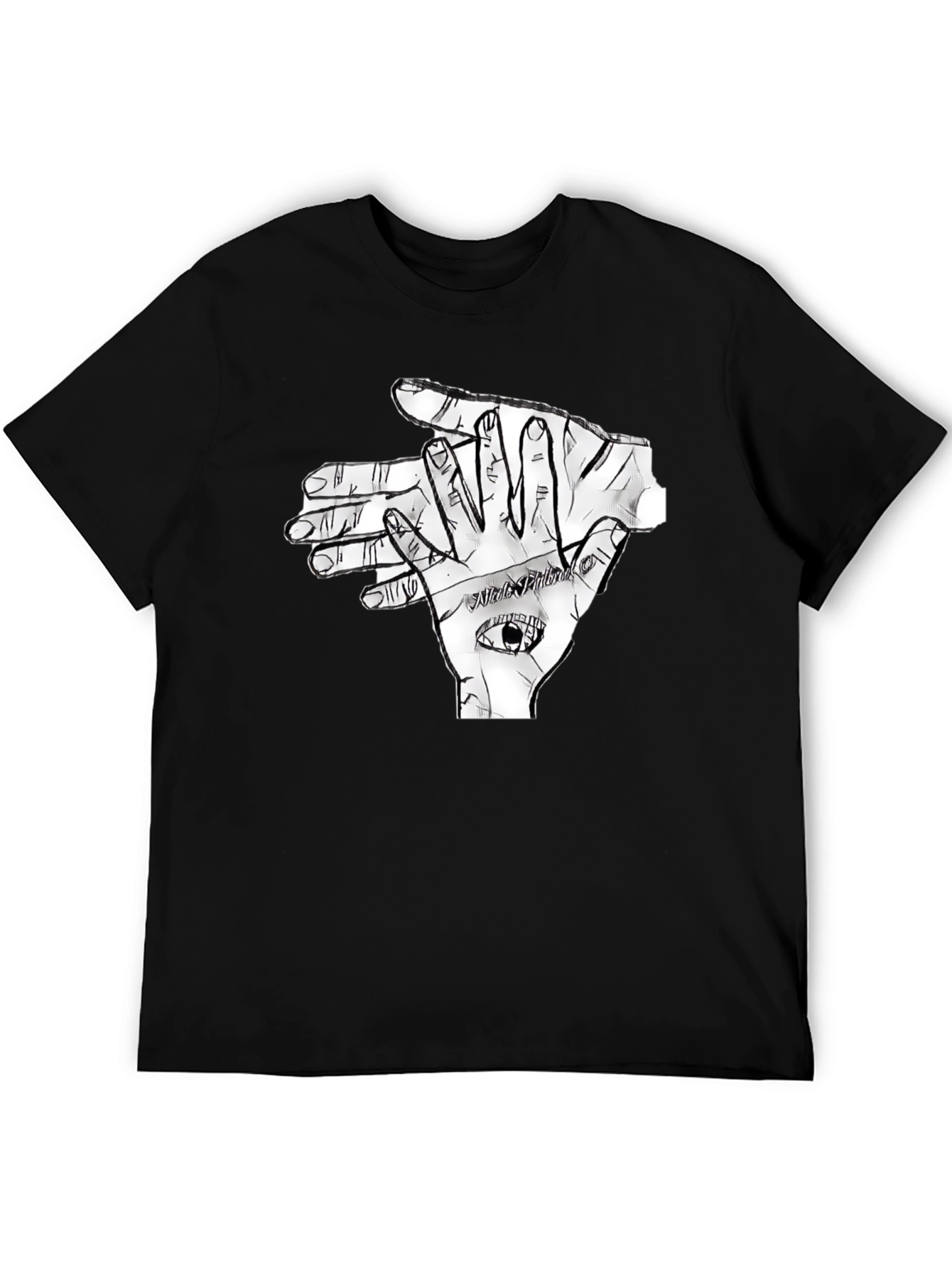 Eye Hand Graphic T-Shirt - Black