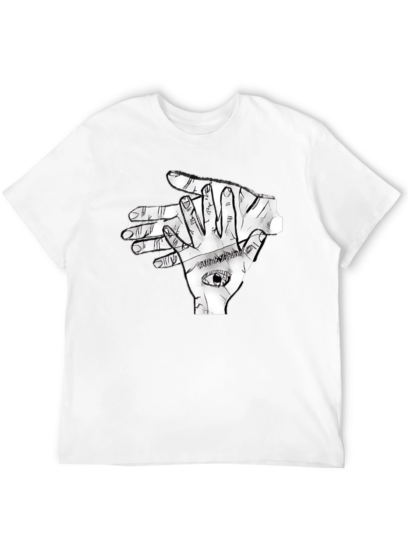 Eye Hand Graphic T-Shirt - Black