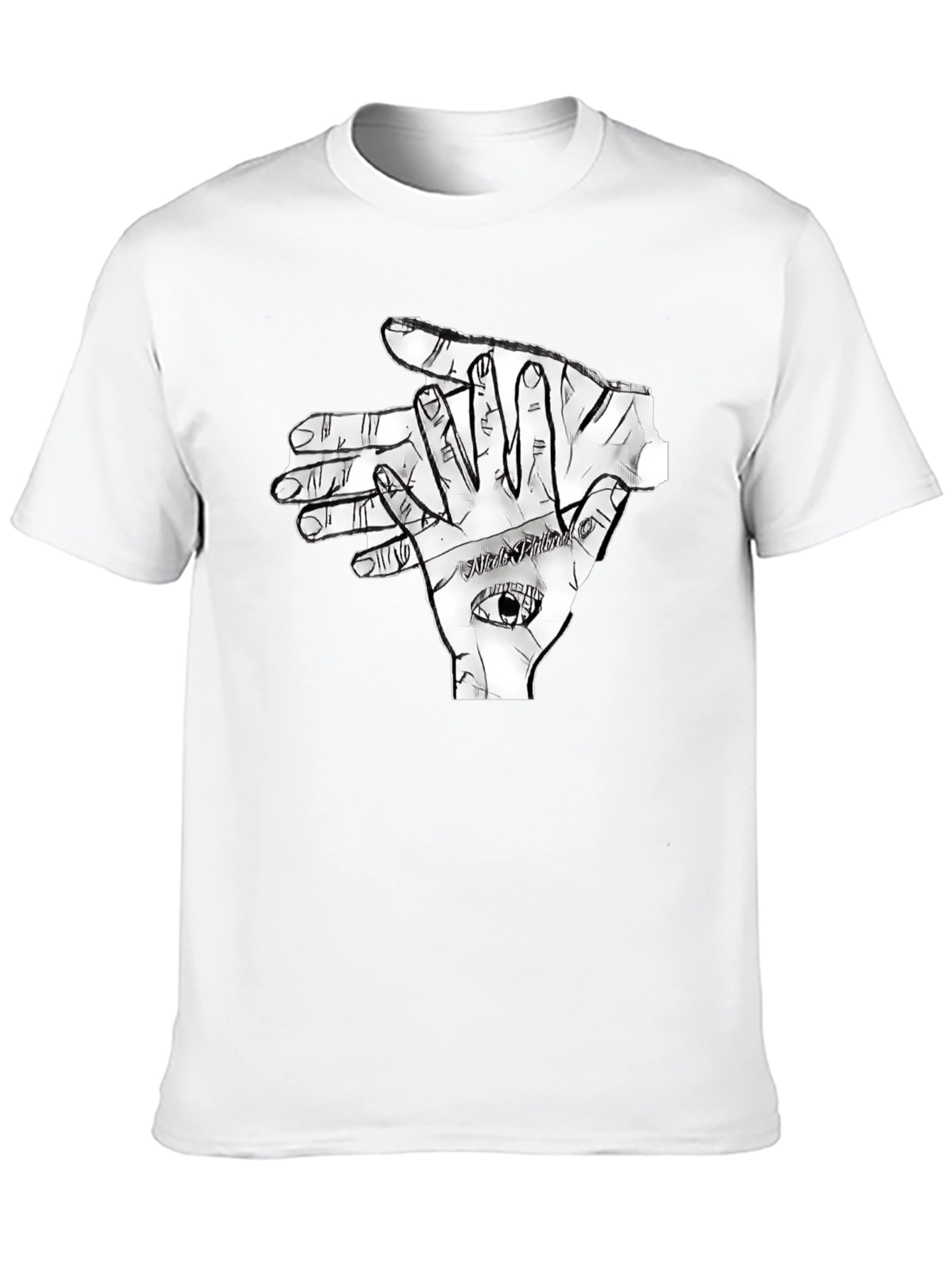 Eye Hand Graphic T-Shirt - Black