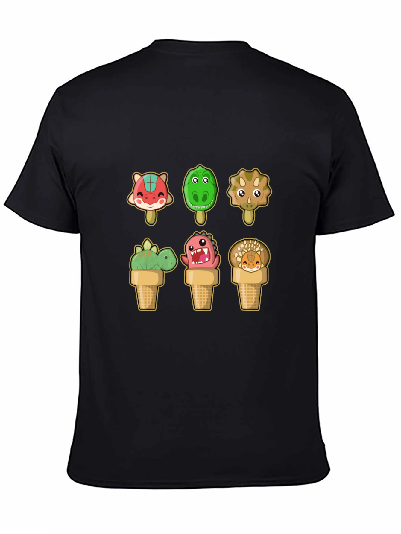 Dinosaur Ice Cream T-Shirt - Fun Cartoon Design