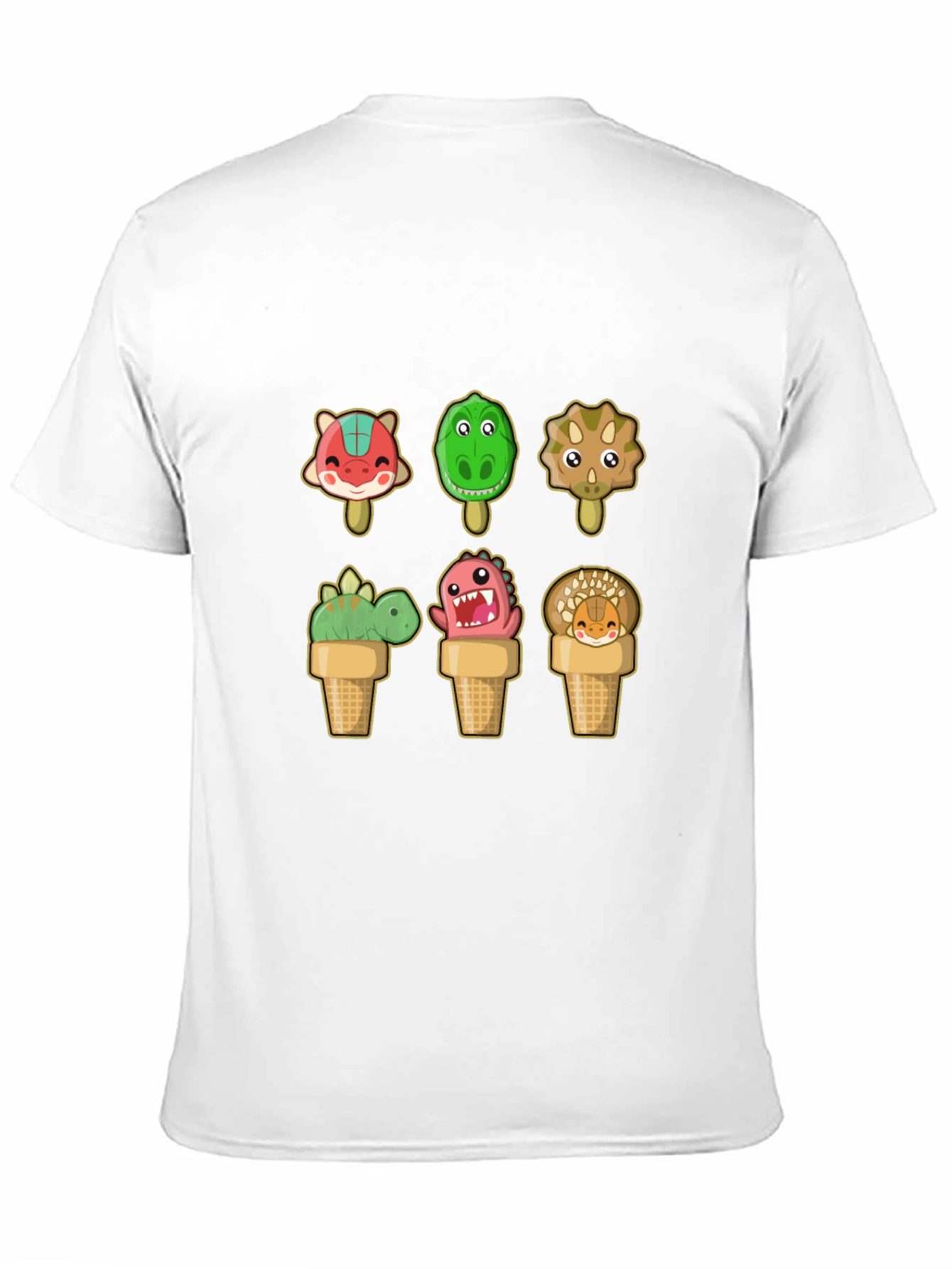 Dinosaur Ice Cream T-Shirt - Fun Cartoon Design
