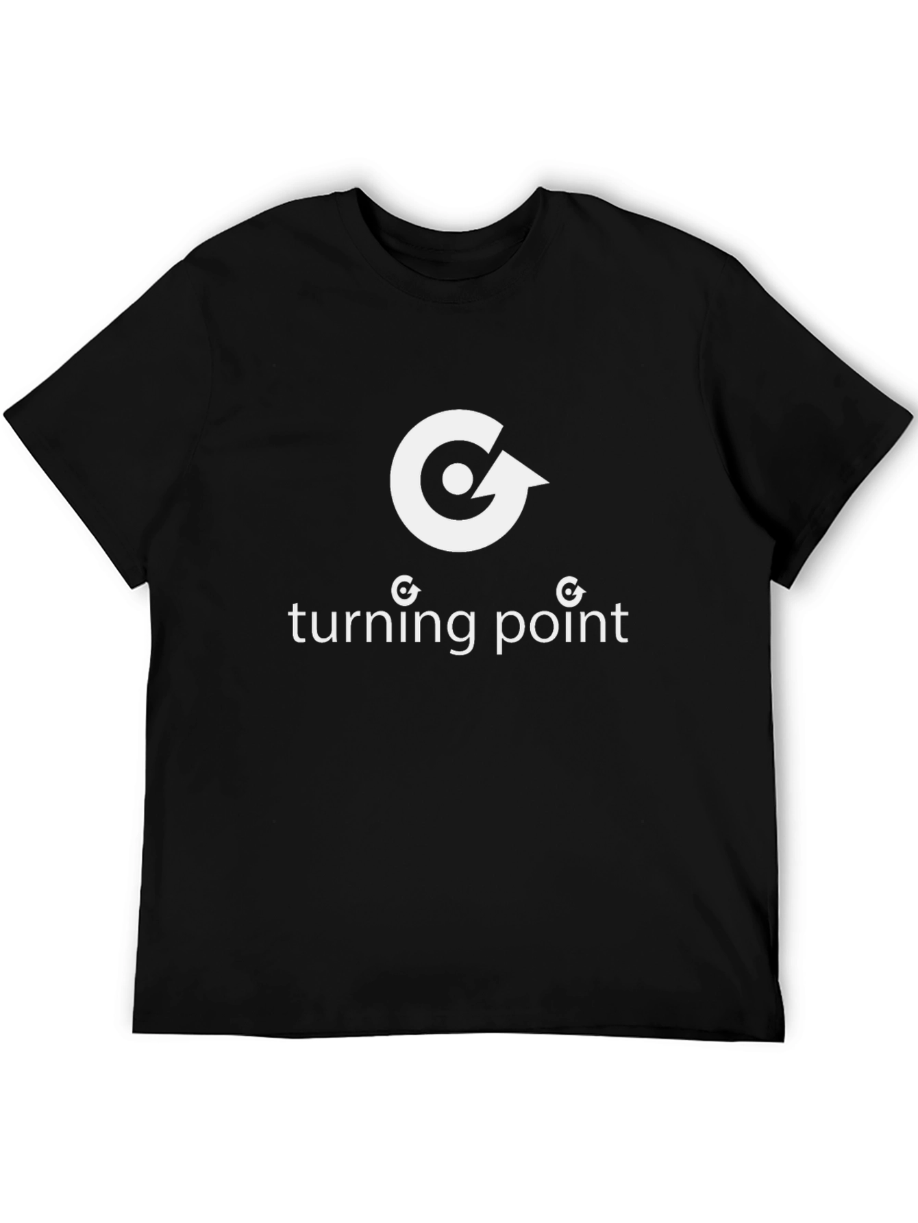 Turning Point Graphic Tee - Modern Design Black Shirt