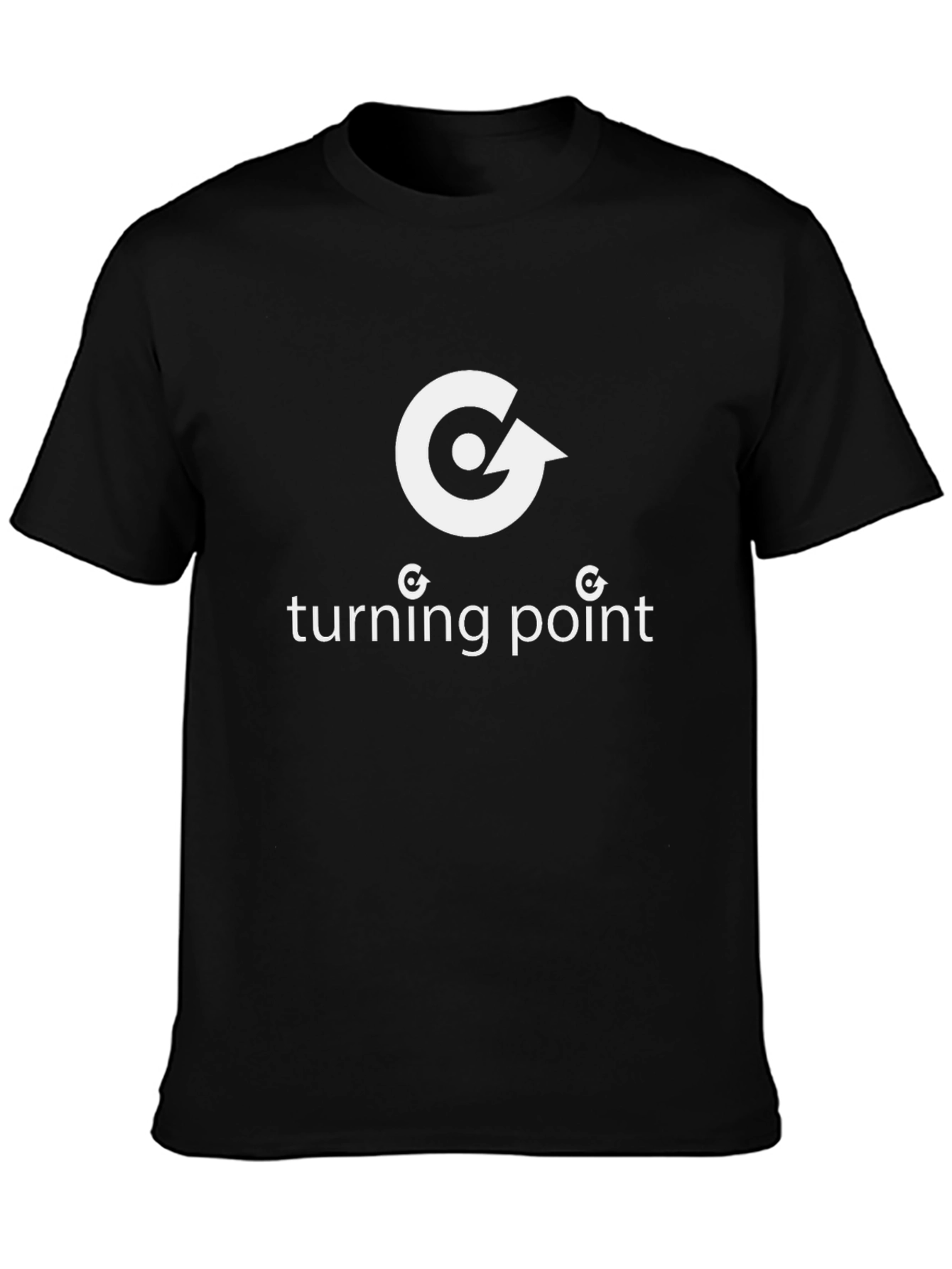 Turning Point Graphic Tee - Modern Design Black Shirt