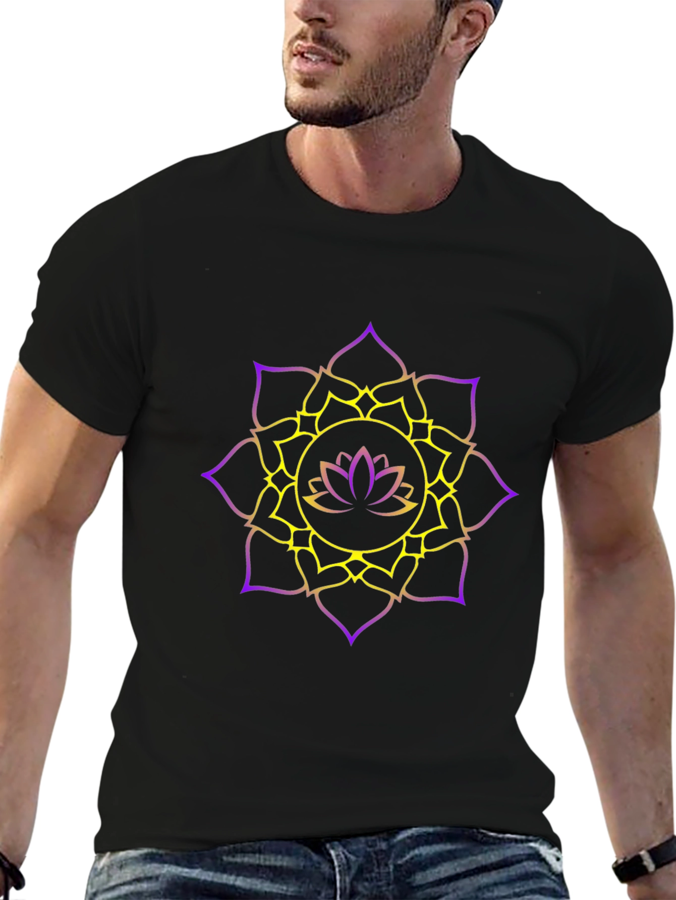 Lotus Mandala Graphic Tee - Stylish Comfort