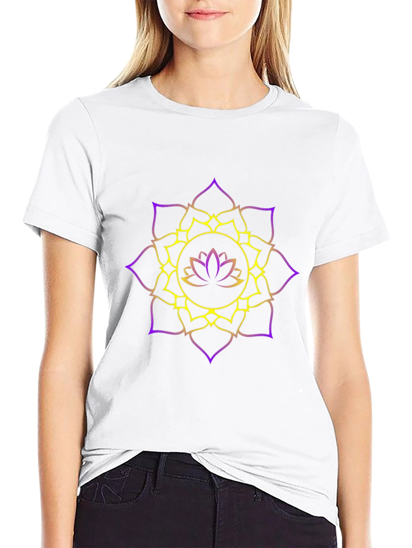 Lotus Mandala Graphic Tee - Stylish Comfort