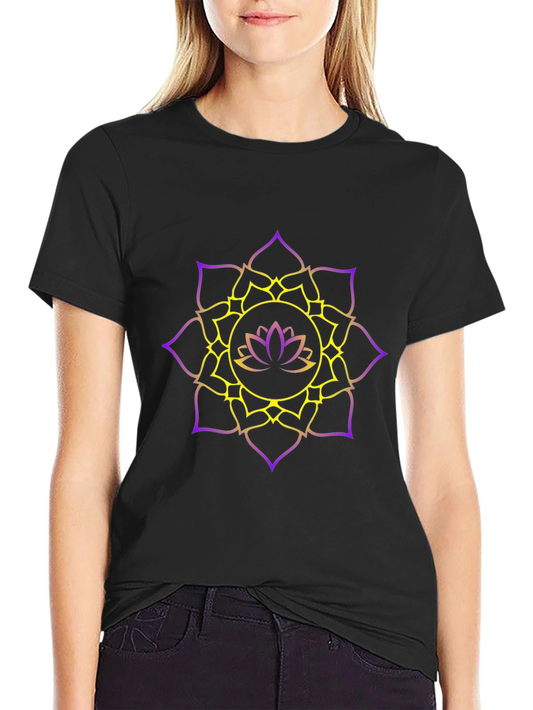 Lotus Mandala Graphic Tee - Stylish Comfort