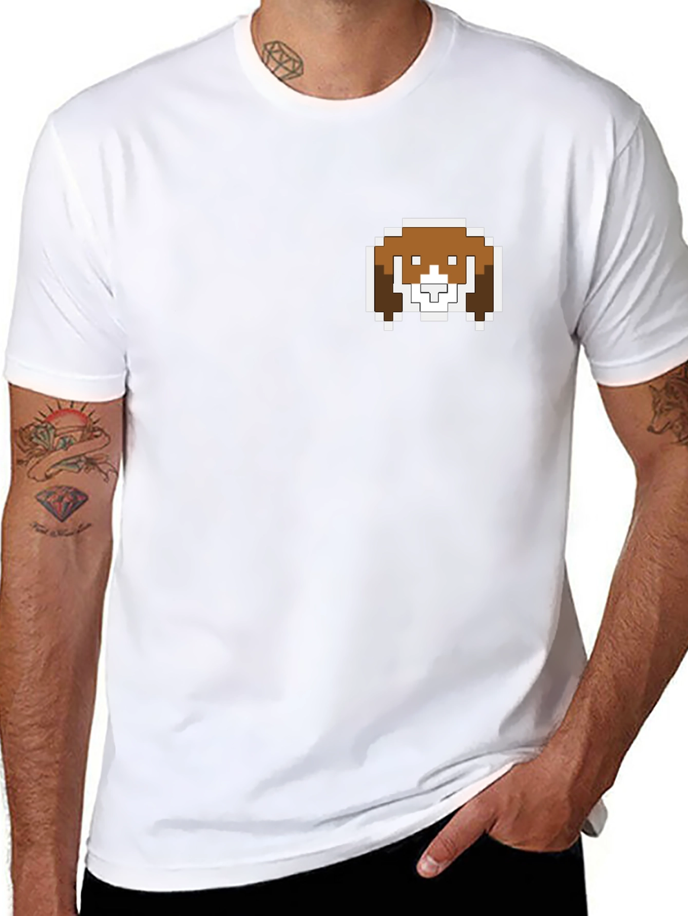 Pixel Dog T-Shirt - Cute Retro Style