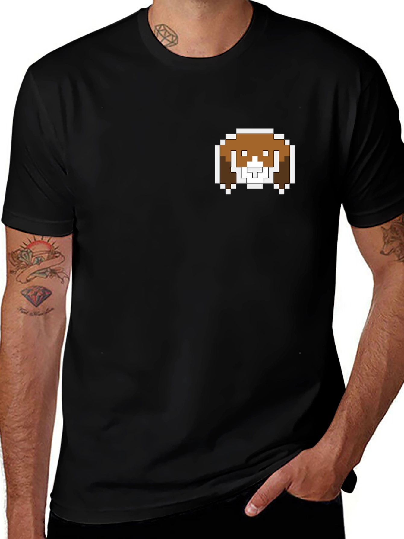 Pixel Dog T-Shirt - Cute Retro Style