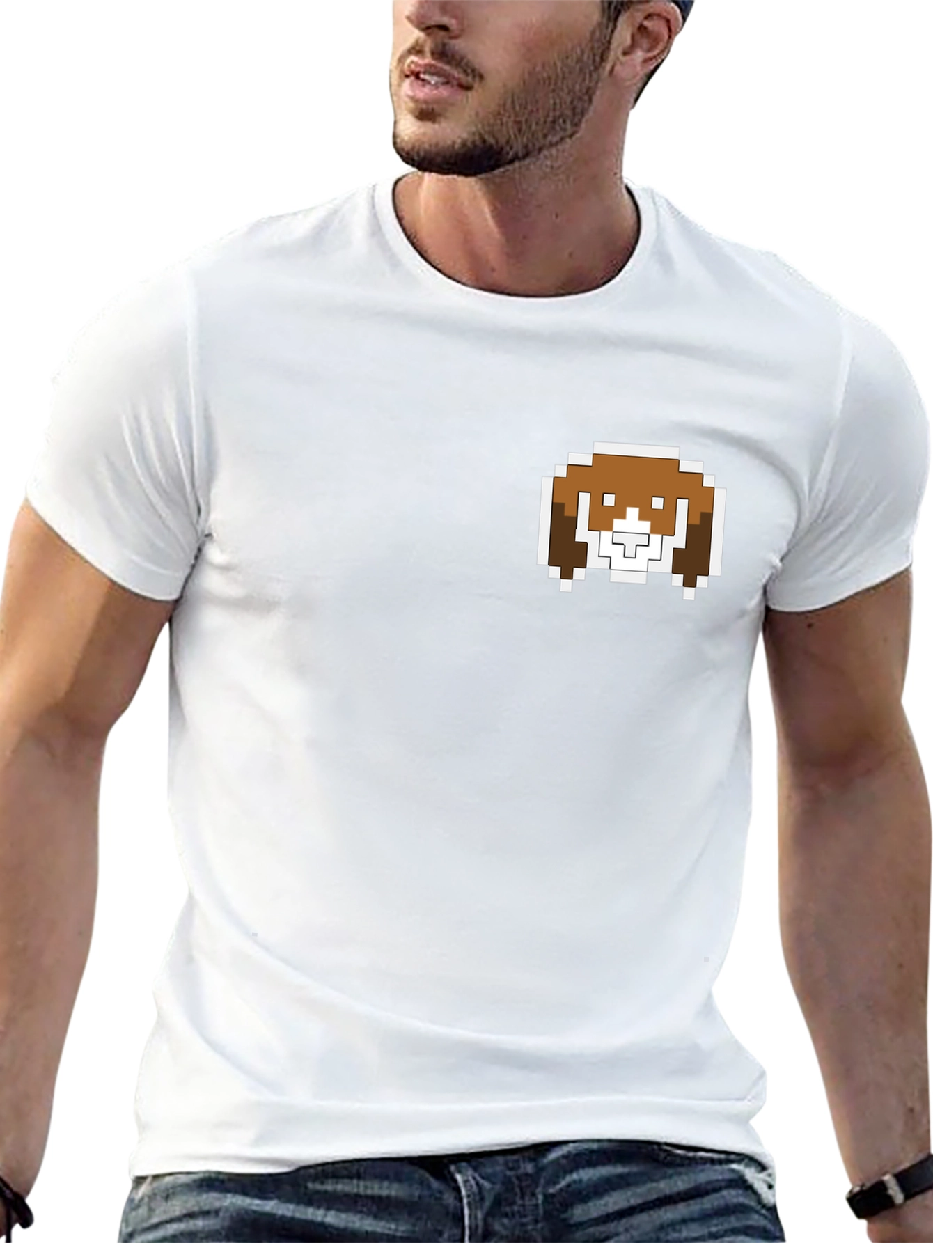 Pixel Dog T-Shirt - Cute Retro Style