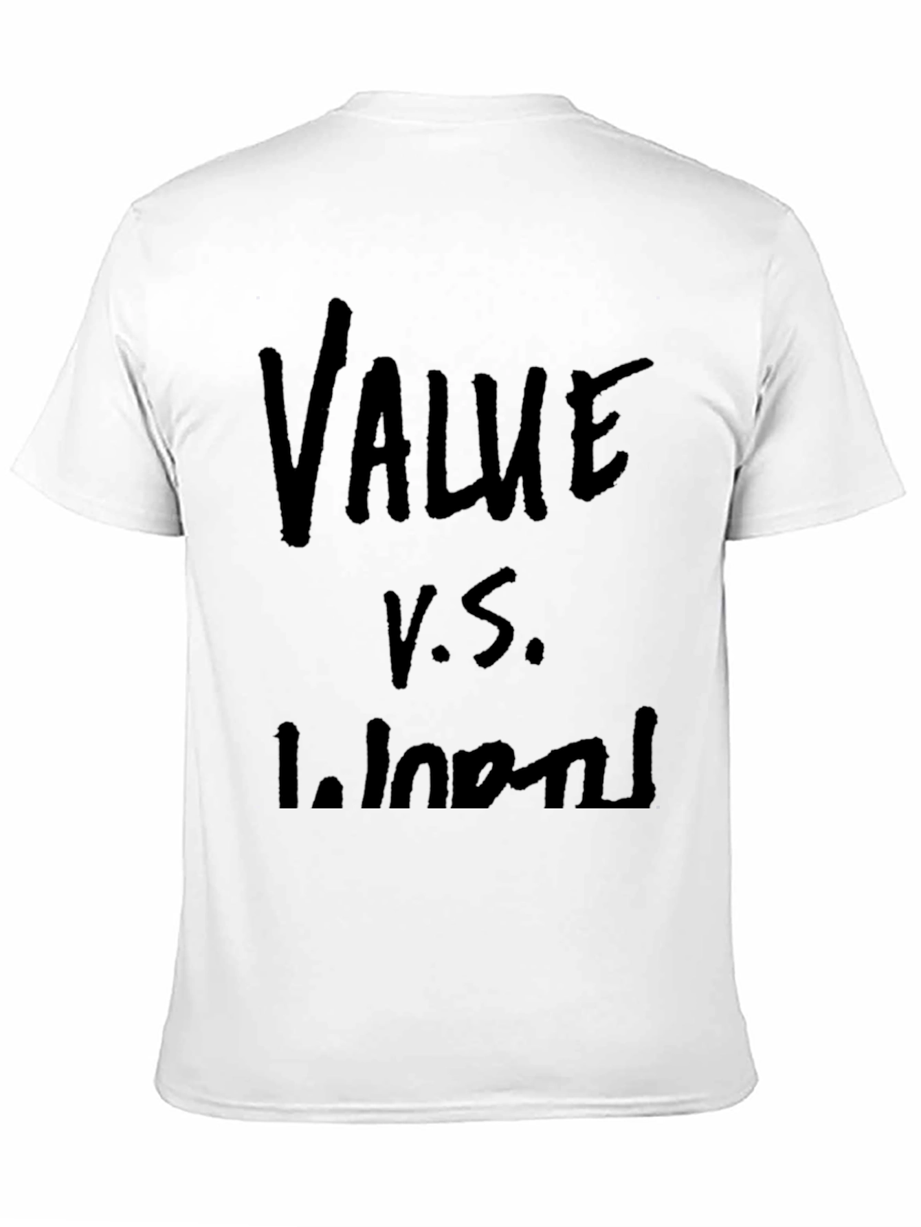 Value vs. Worth Graphic T-Shirt - Black