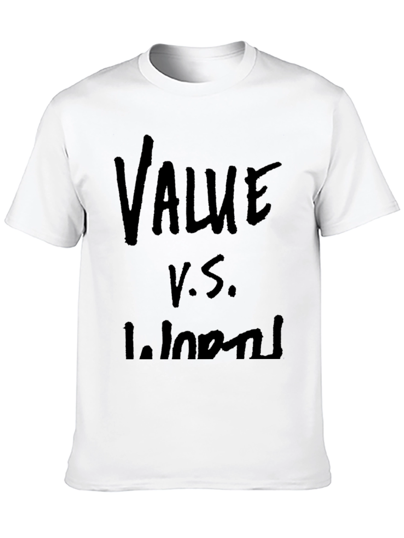 Value vs. Worth Graphic T-Shirt - Black
