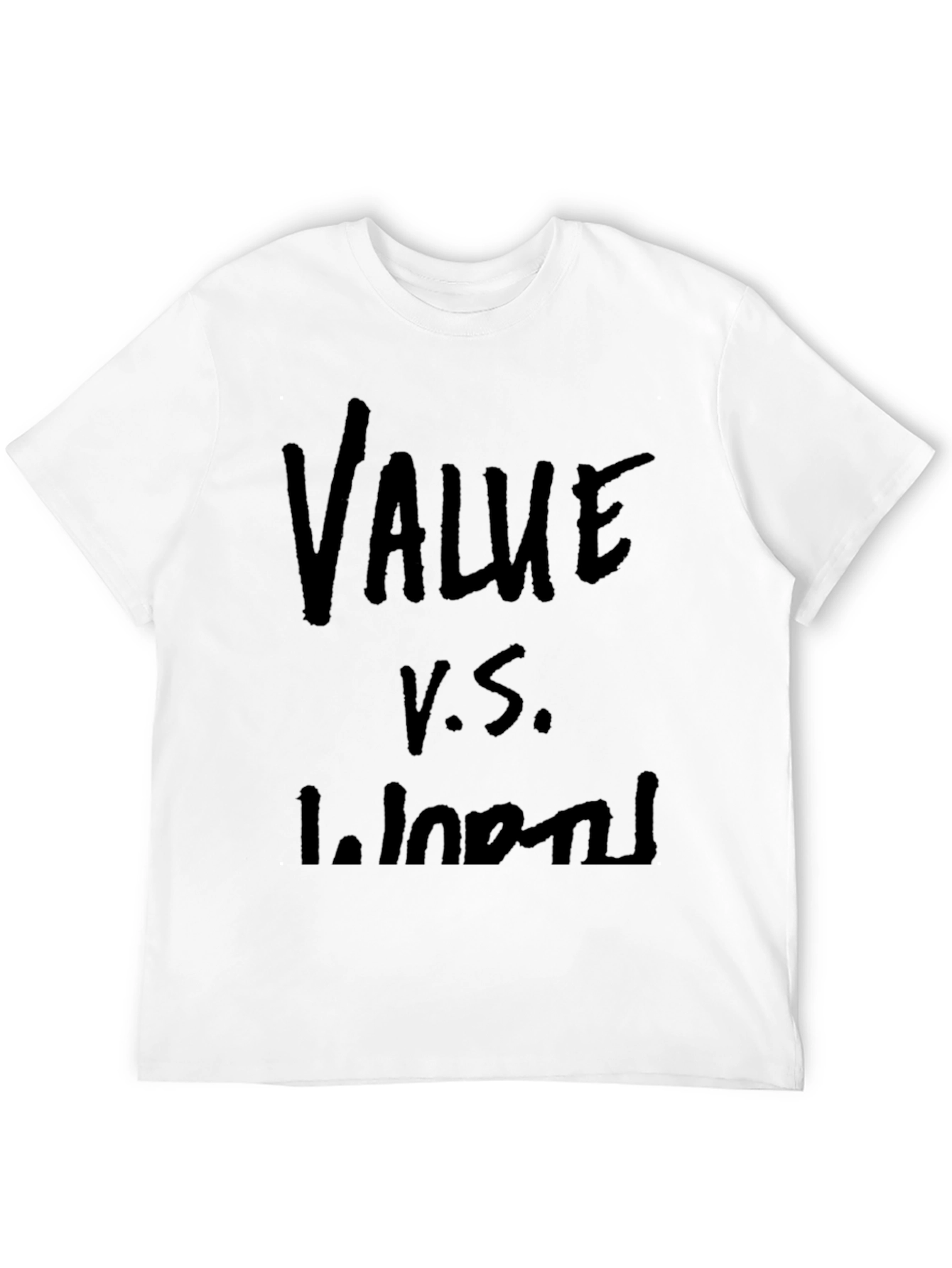 Value vs. Worth Graphic T-Shirt - Black