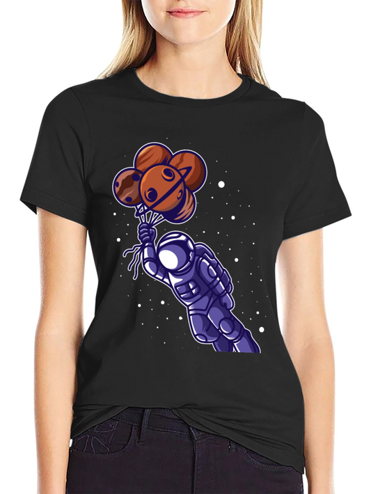 Astronaut Planet Balloon Graphic Tee