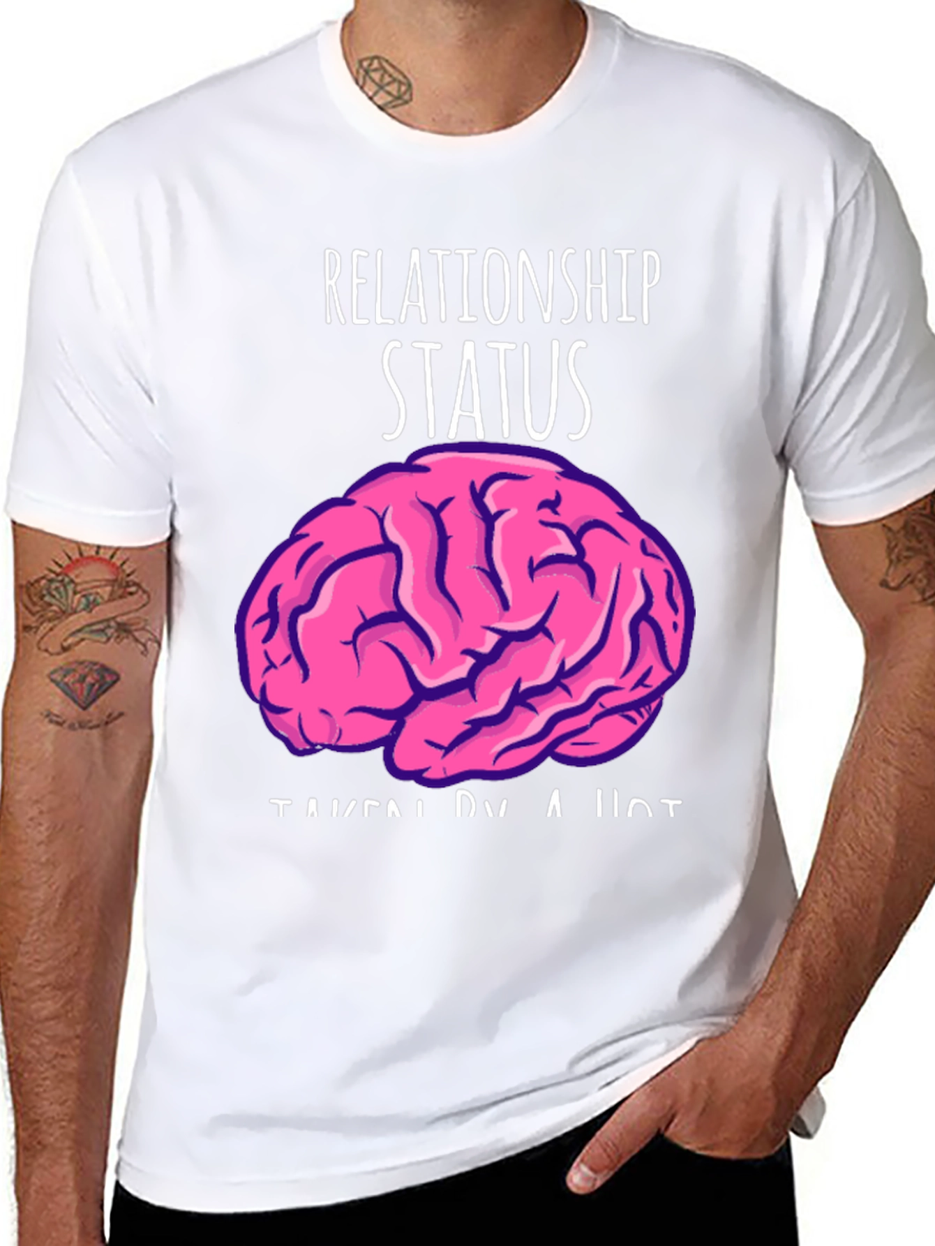 Relationship Status: Taken By A Hot Brain Funny T-Shirt