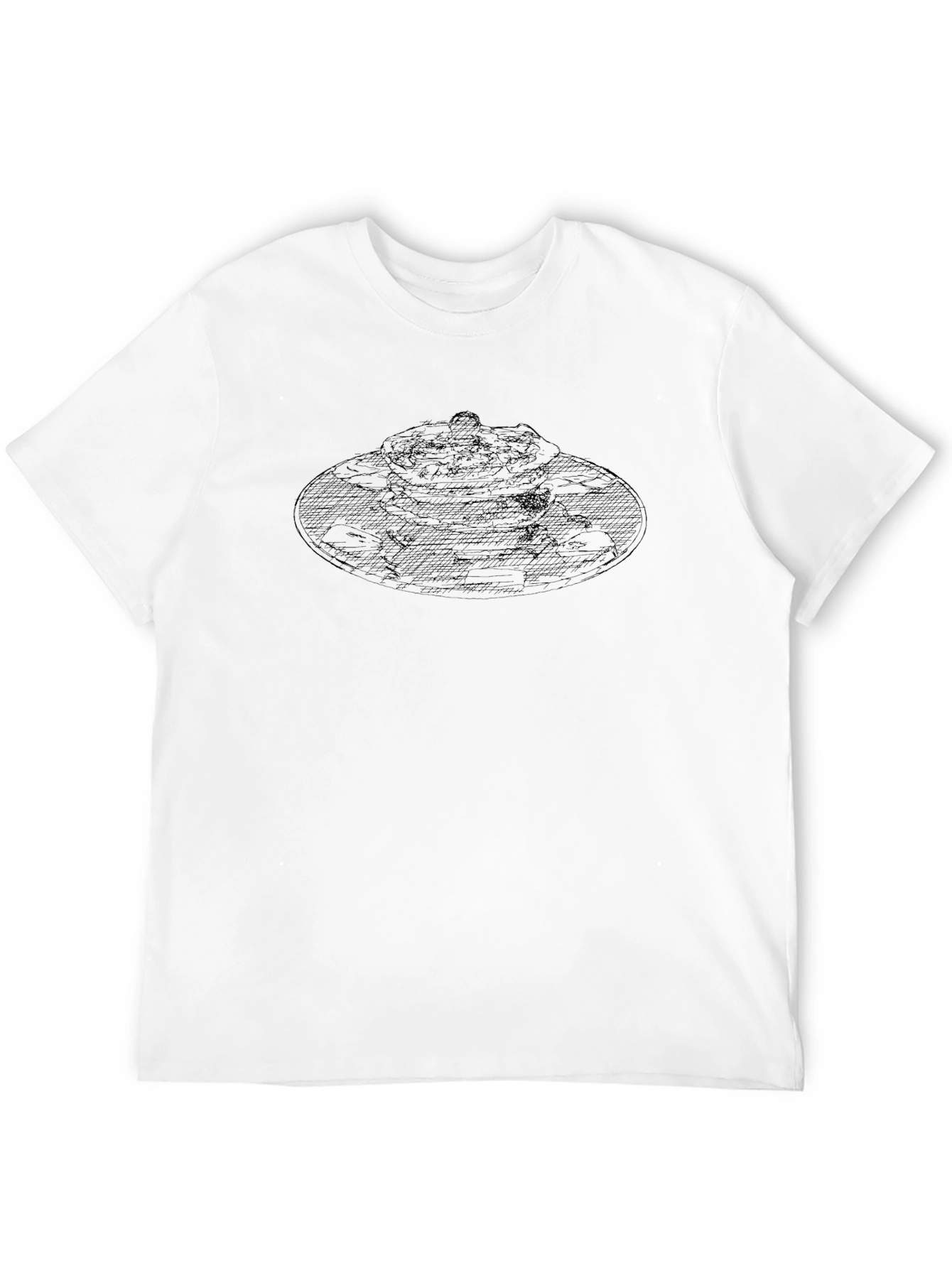 Pancake Stack Graphic Tee - Black