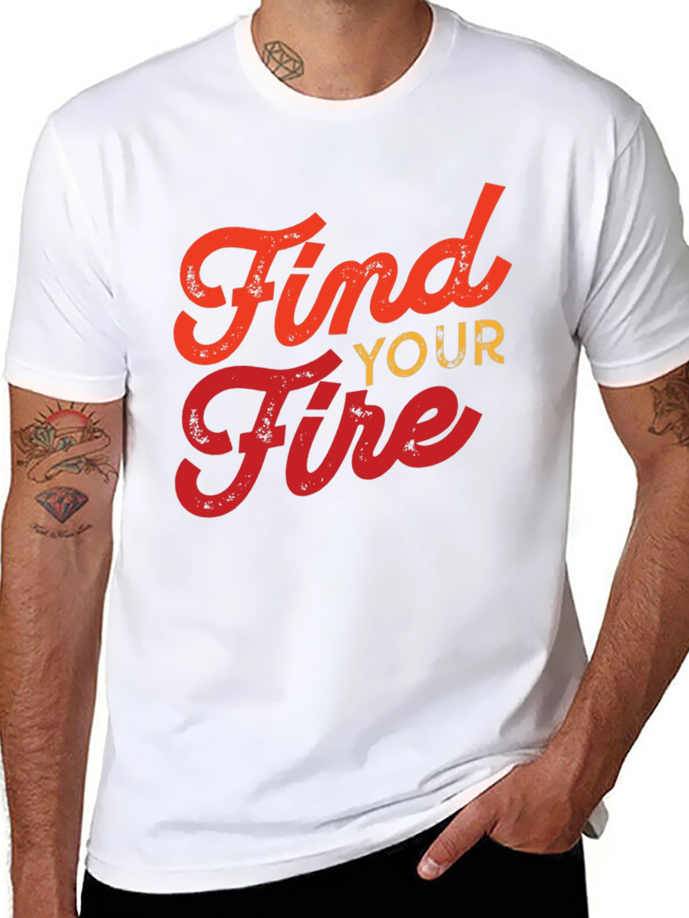 Find Your Fire Graphic T-Shirt - Black