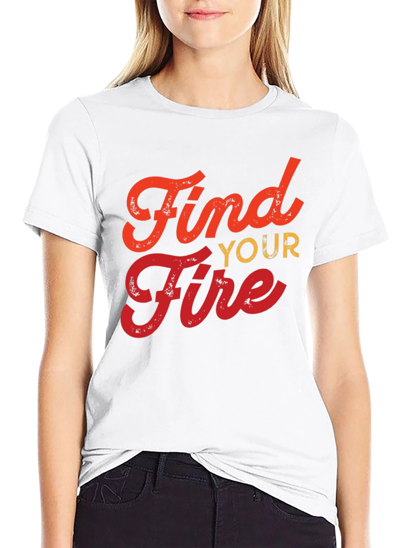 Find Your Fire Graphic T-Shirt - Black
