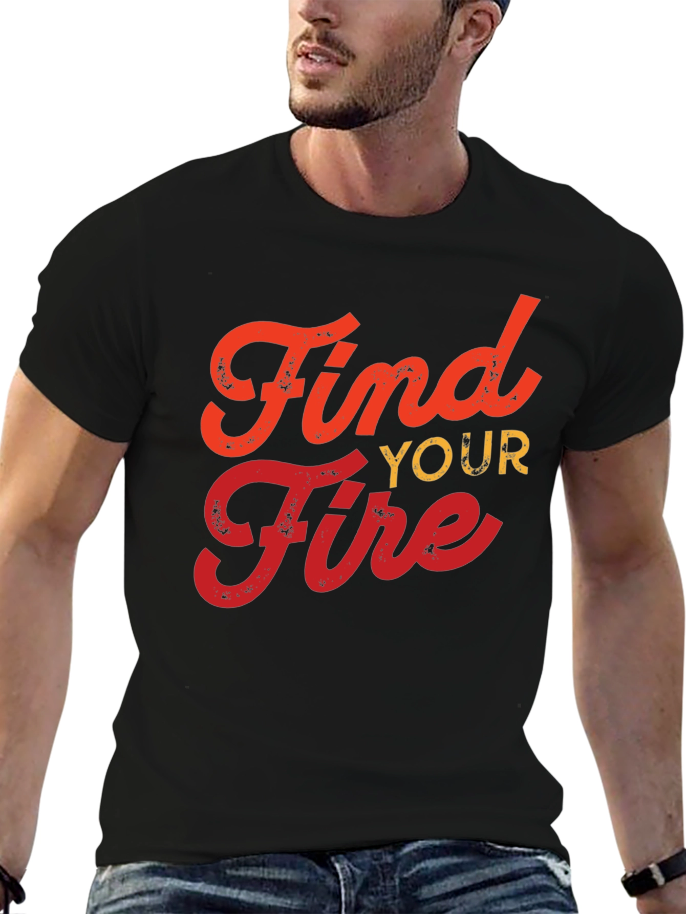 Find Your Fire Graphic T-Shirt - Black